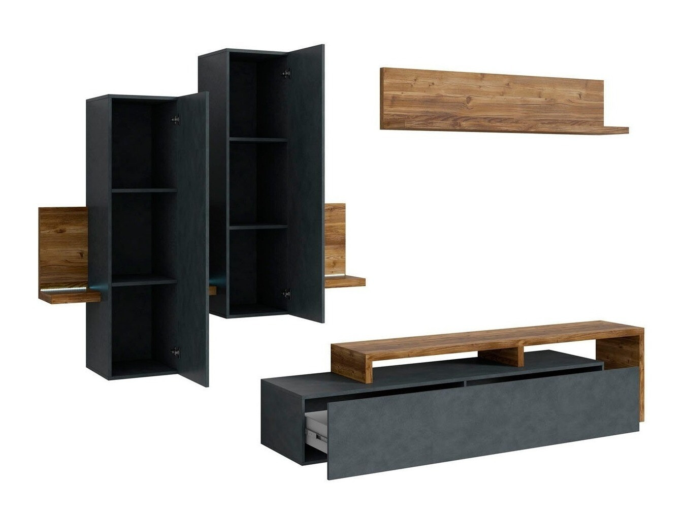 Living room set Lutiva 100 (Matera grey + Dark spruce)