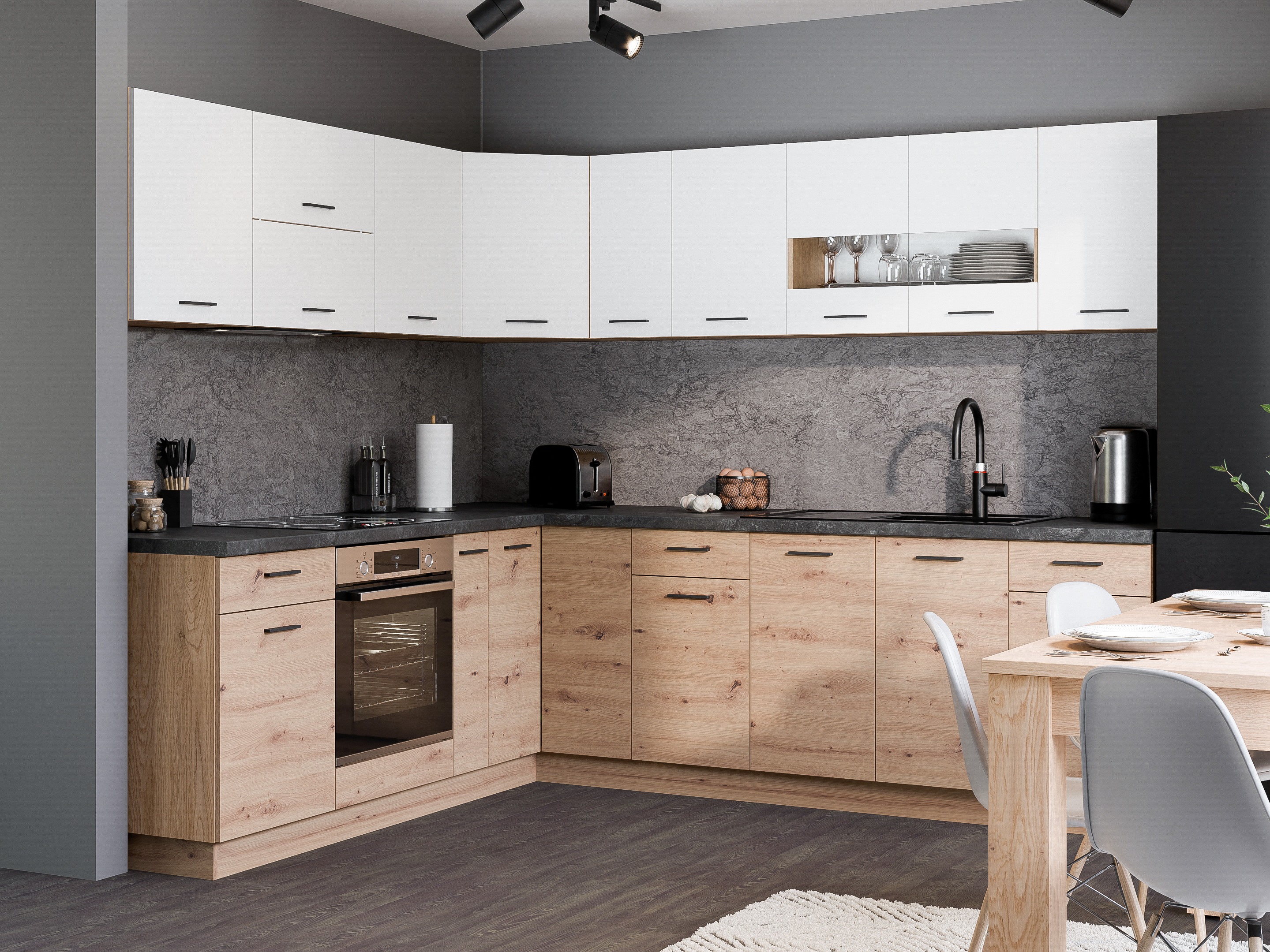 Modular kitchen set Ati White Artisan 100