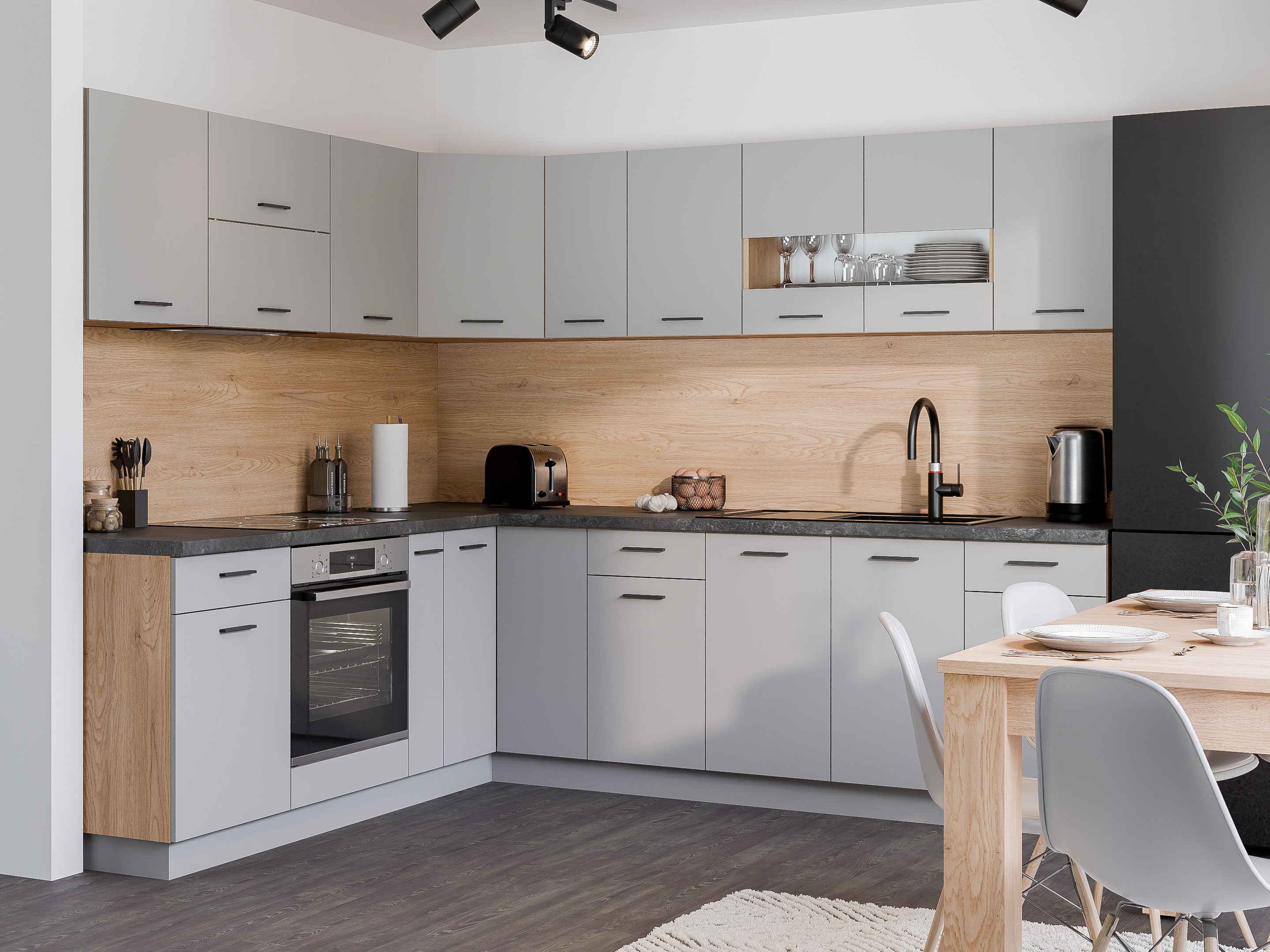 Modular wall cabinet Ati Grey 122