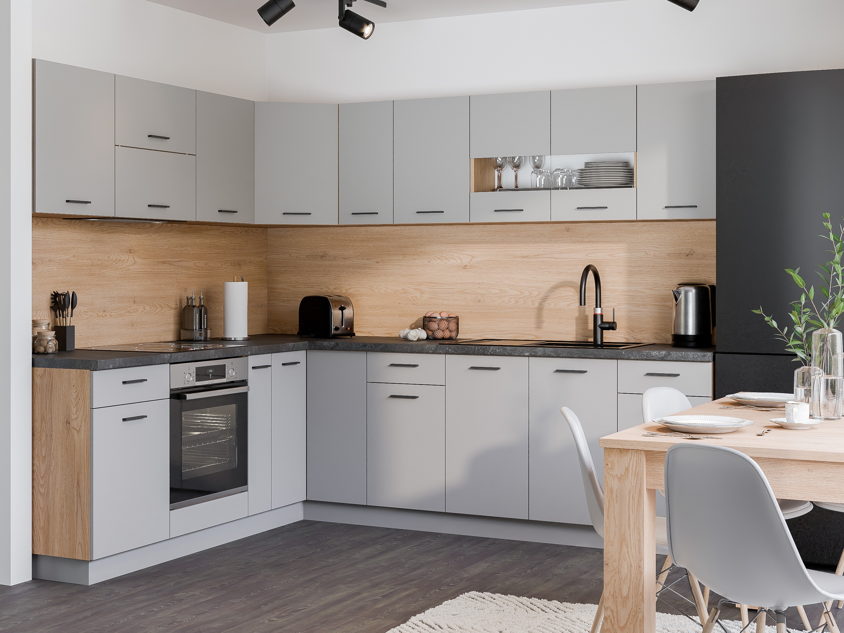 Modular wall cabinet Ati Grey 124