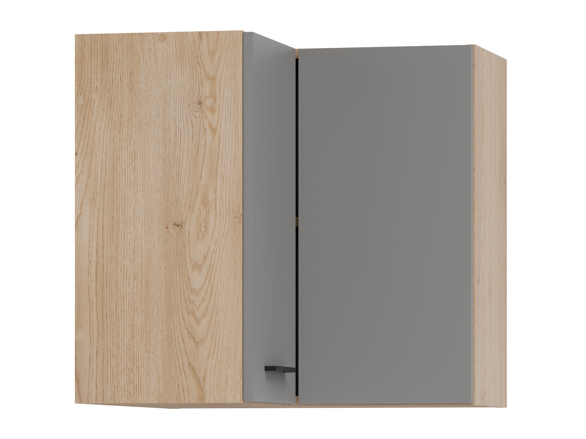 Modular wall-mounted corner cabinet Ati Grey 126