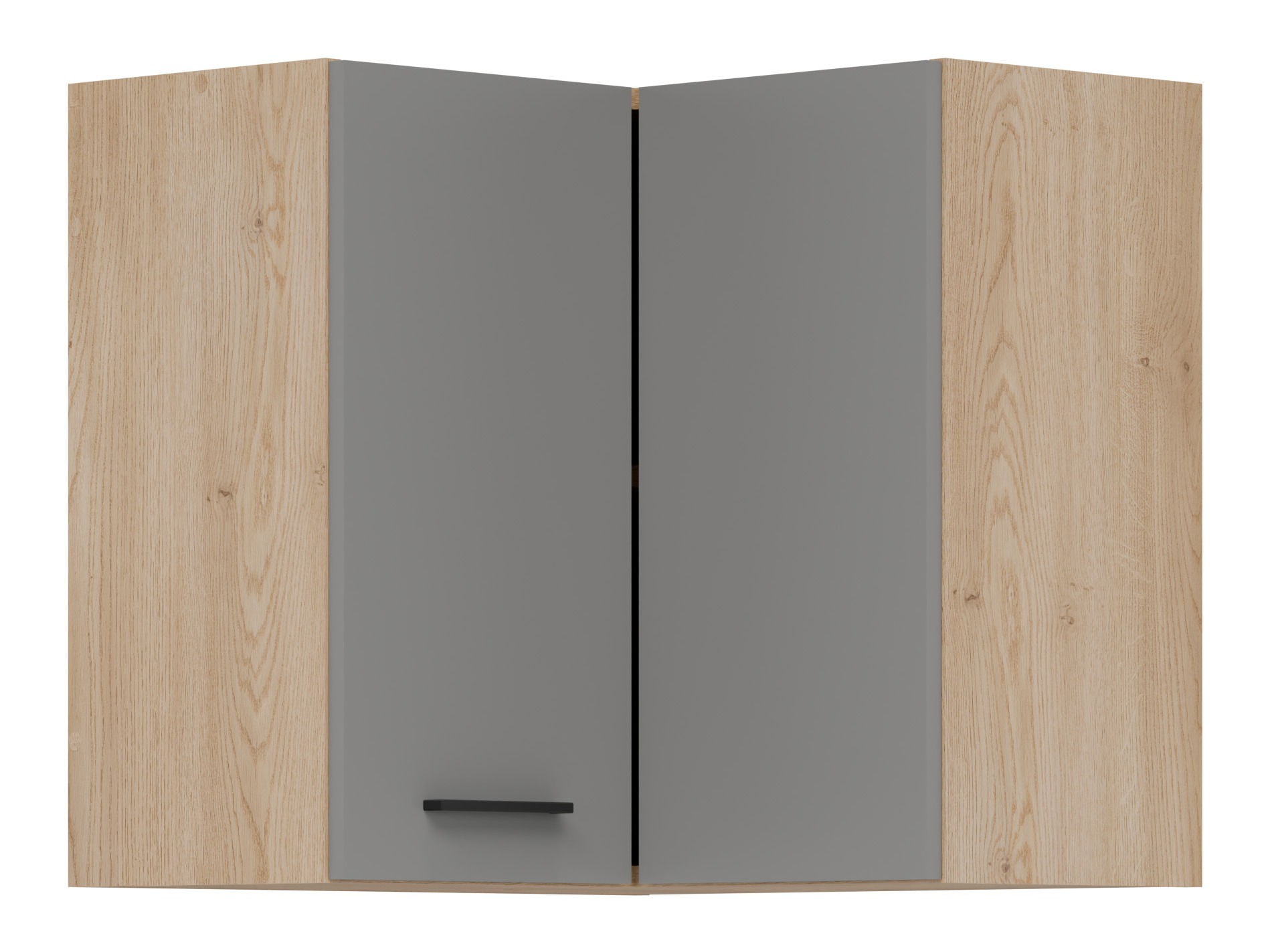 Modular wall-mounted corner cabinet Ati Grey 126