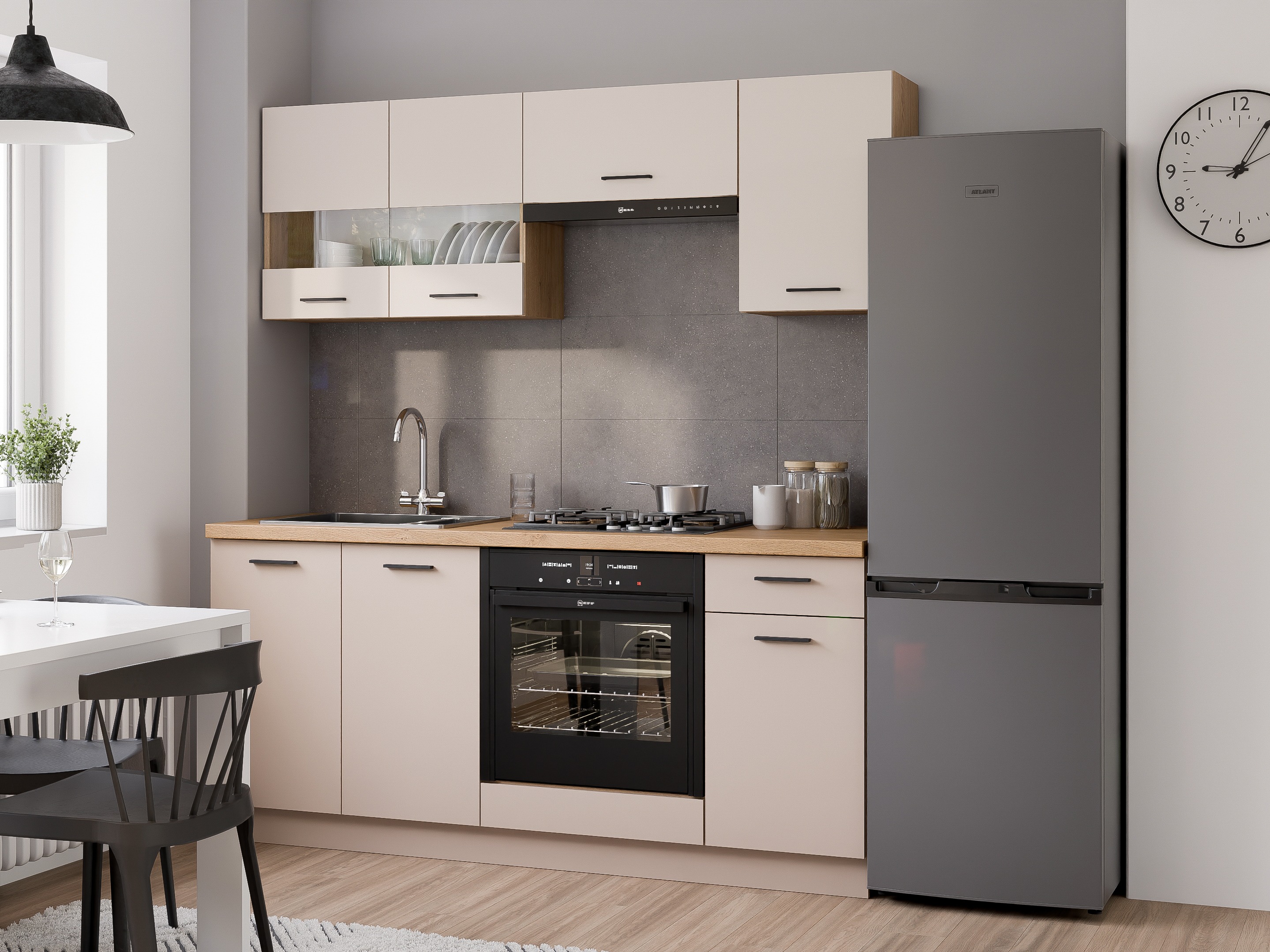 Modular cabinet with drawer and doors Ati Cashmere 116