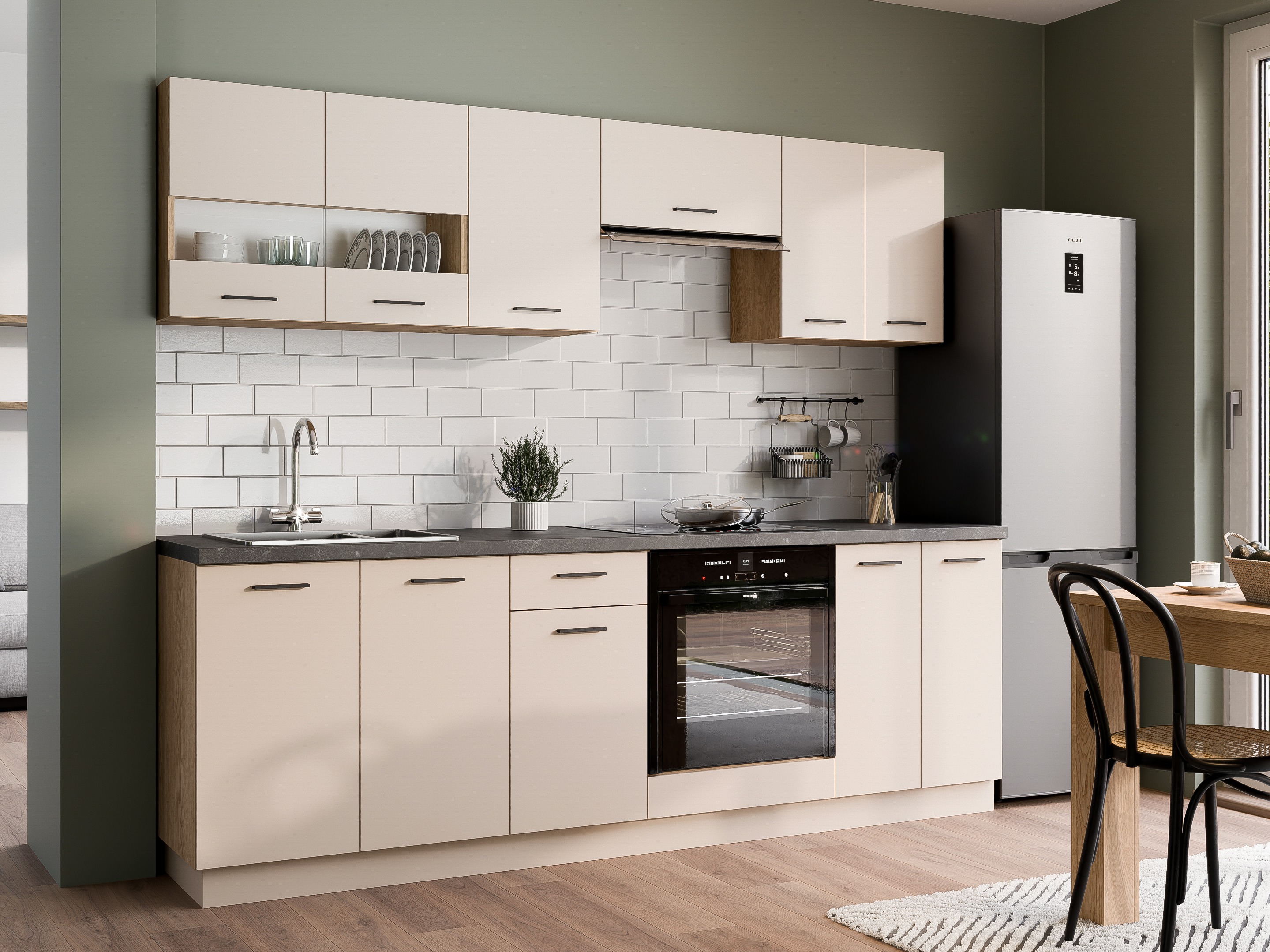 Modular sink cabinet with doors Ati Cashmere 122