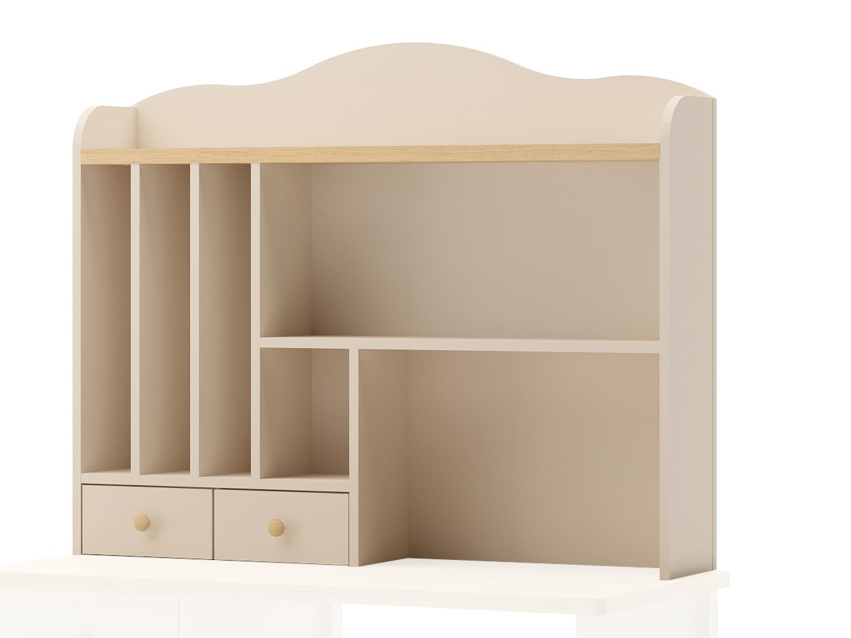 Bookcase Romelbo 136 (Beige + Oak)