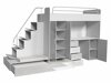 Children's room set Salmere 100 (White + Glossy white)