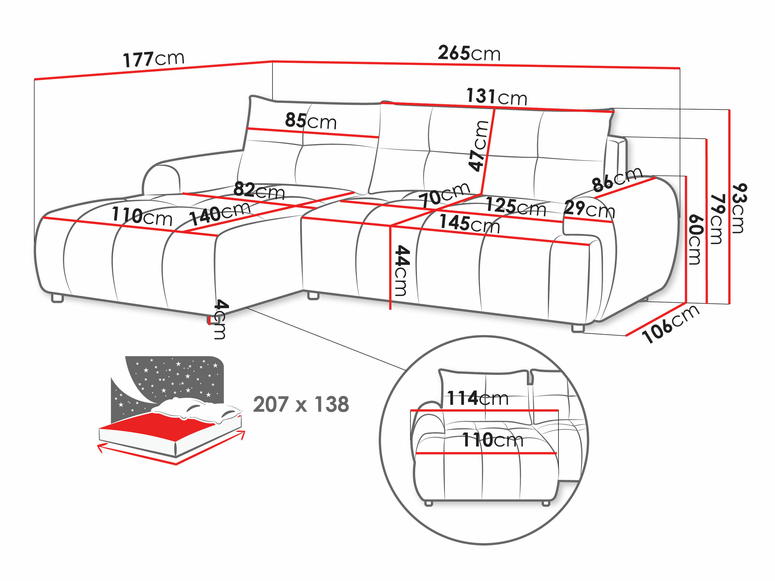 Corner sofa TrendyNest Corvella (Velo 635)