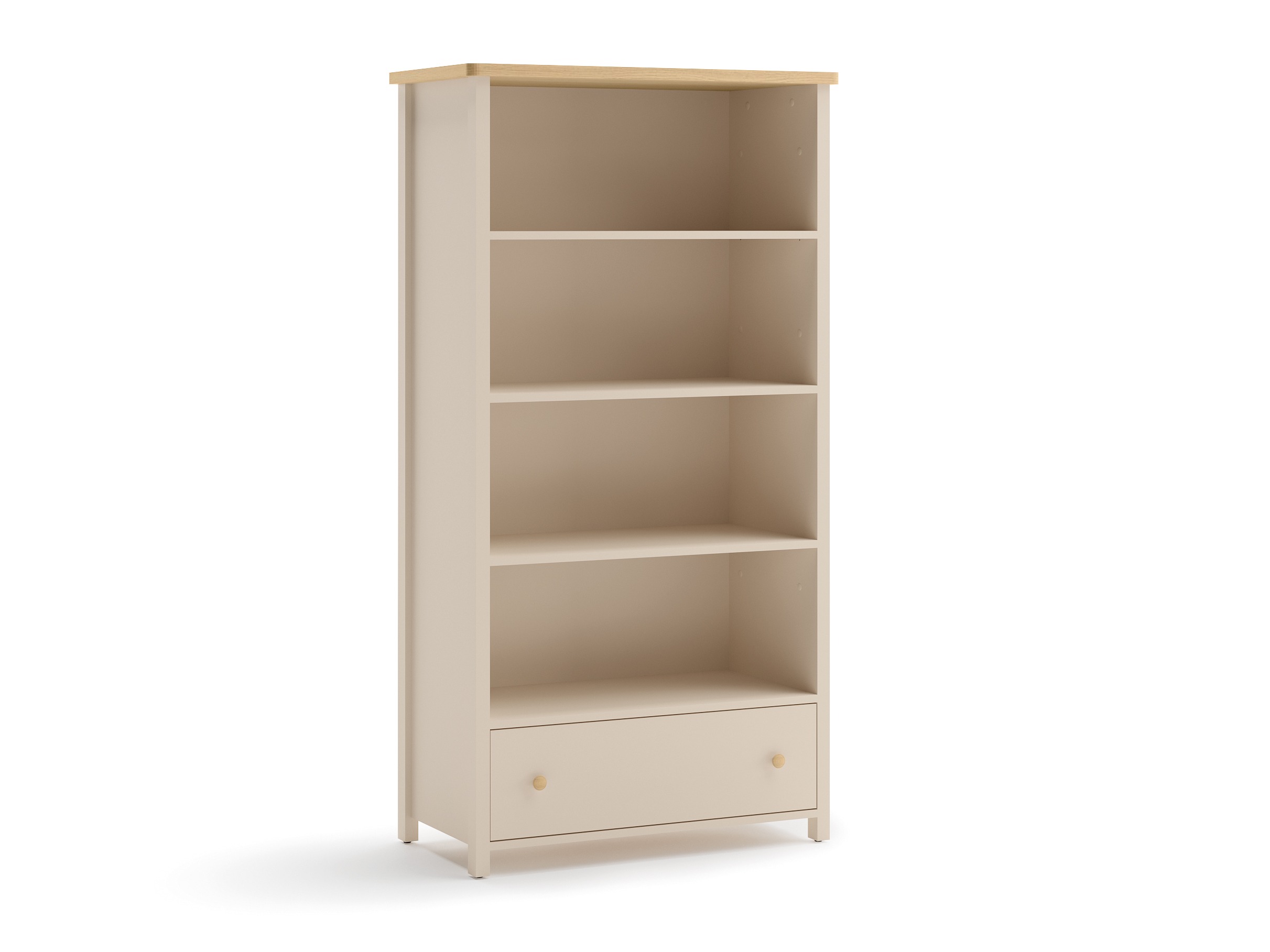 Bookcase Romelbo 142 (Beige + Oak)