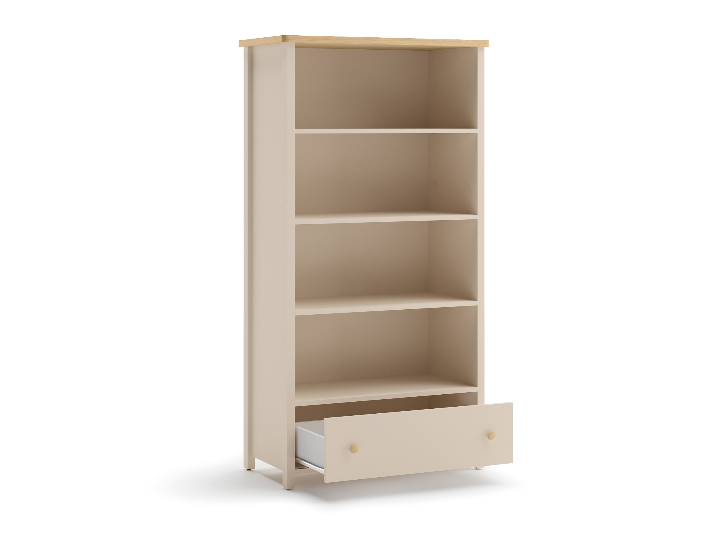 Bookcase Romelbo 142 (Beige + Oak)