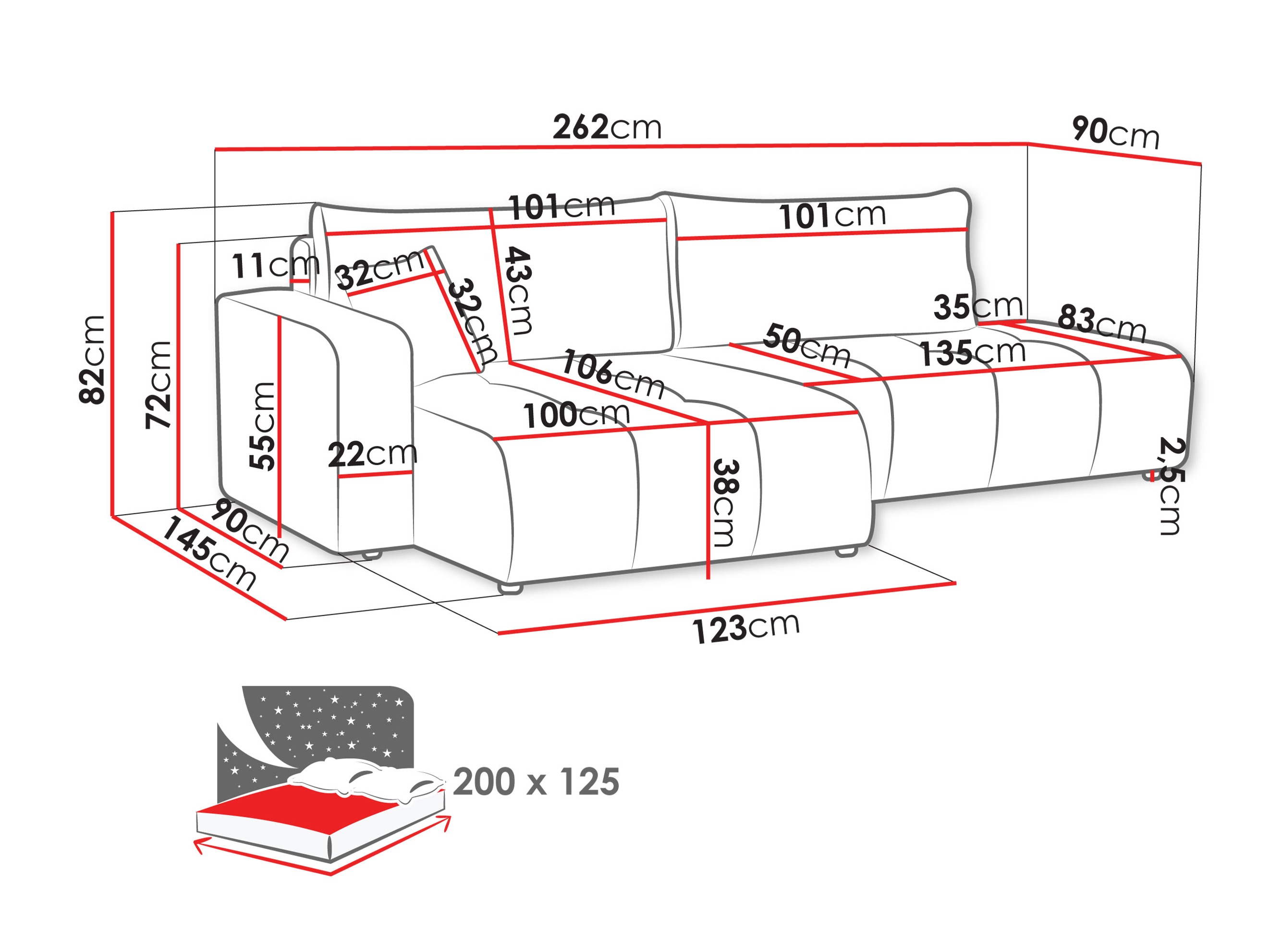 Corner sofa Comfivo Laurus III (Coral 15)