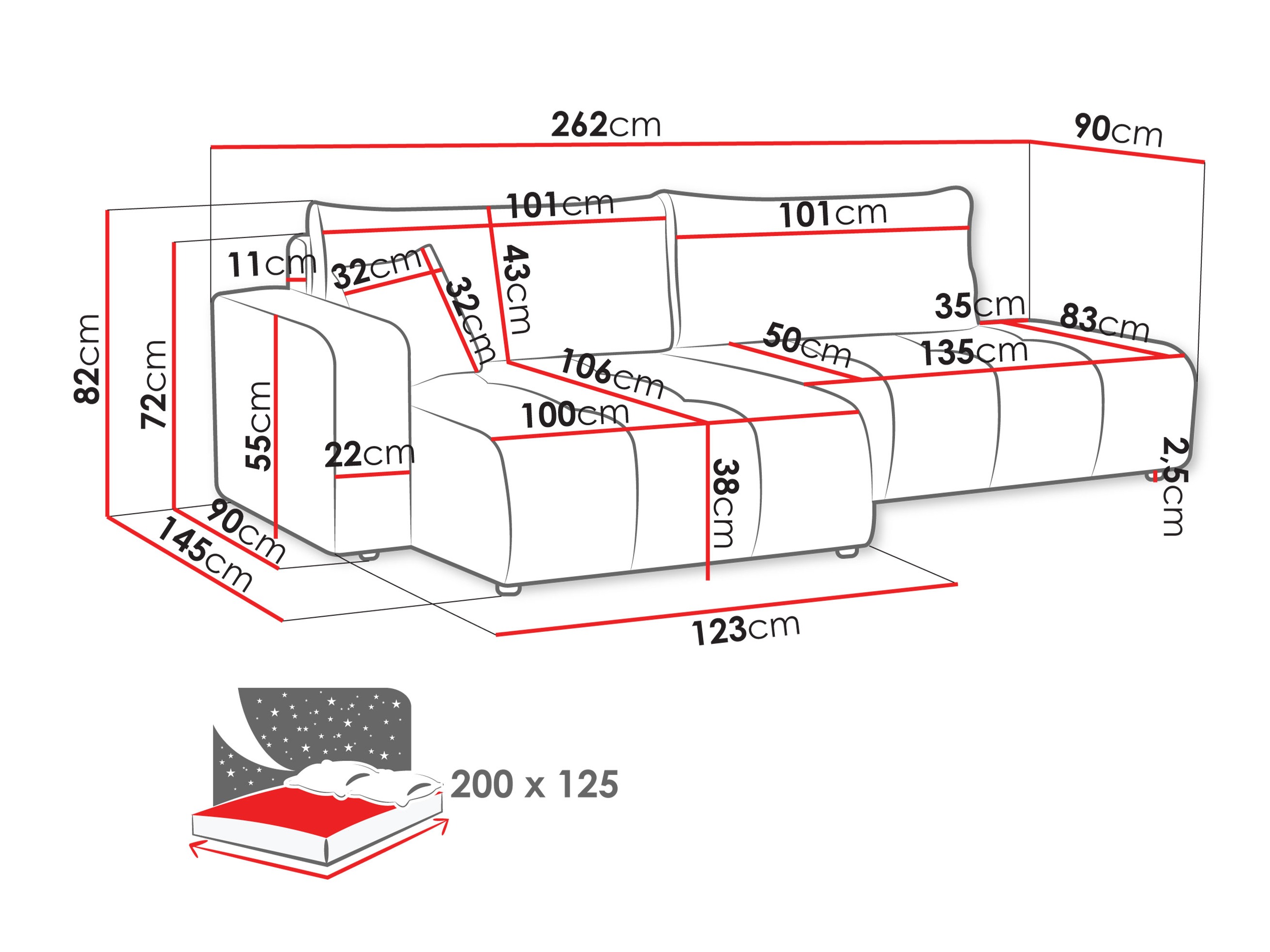 Corner sofa Comfivo Laurus III (Coral 65)