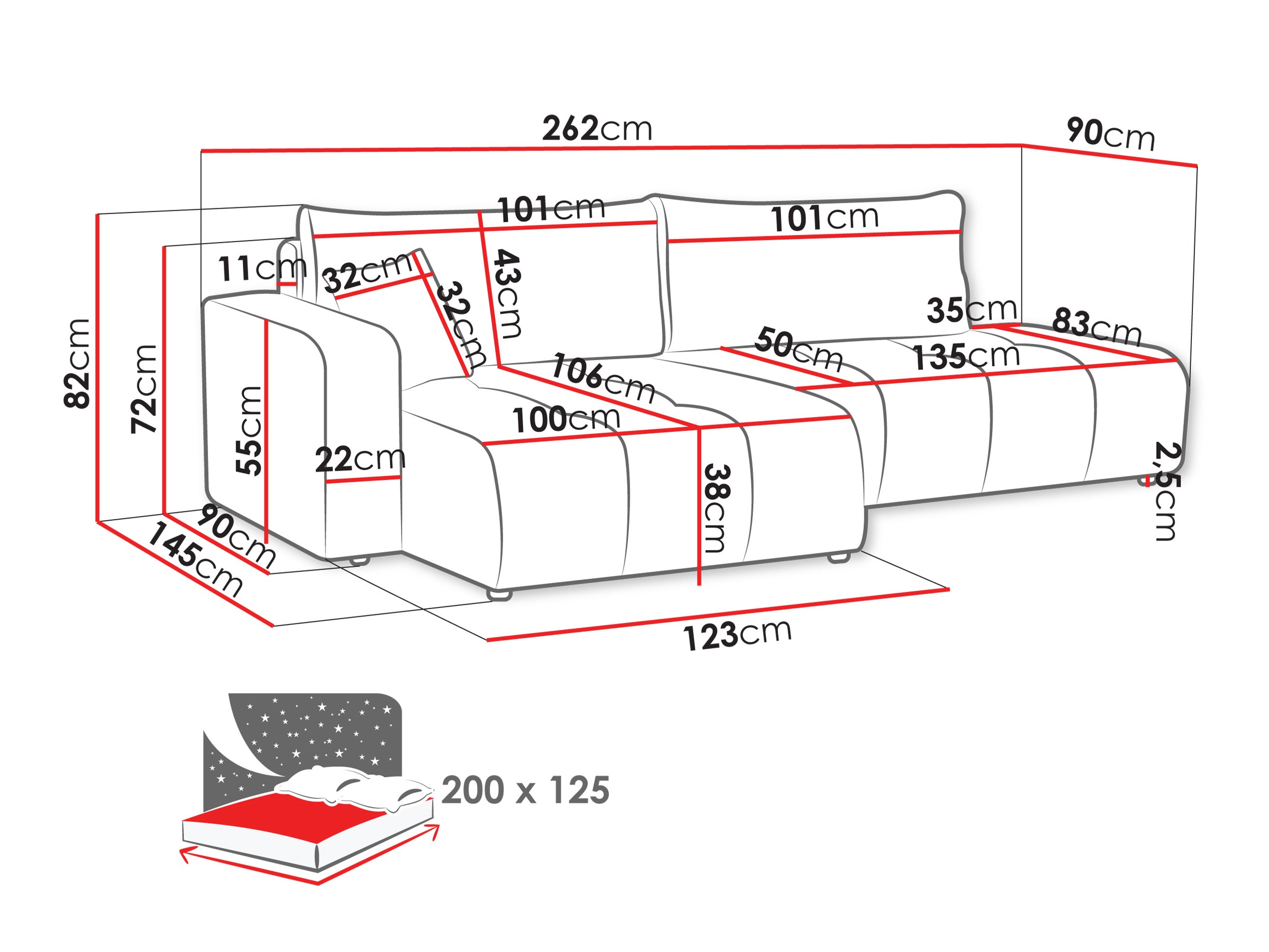 Corner sofa Comfivo Laurus III (Coral 75)