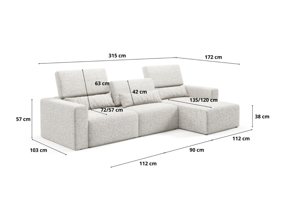 Modular corner sofa Virorle 100 (Puente 03)