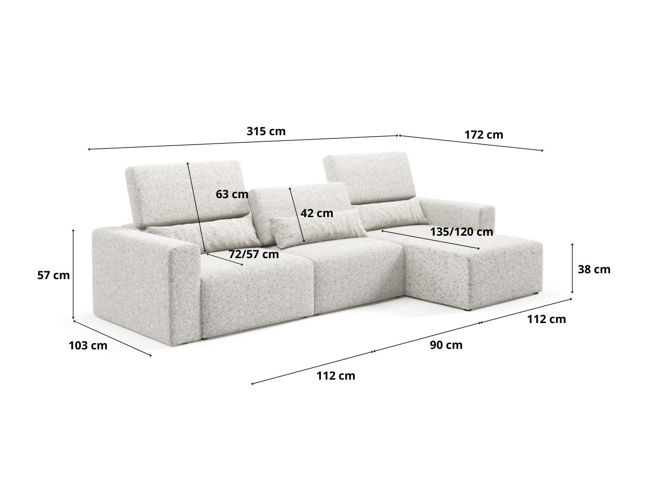 Modular corner sofa Virorle 100 (Puente 80)
