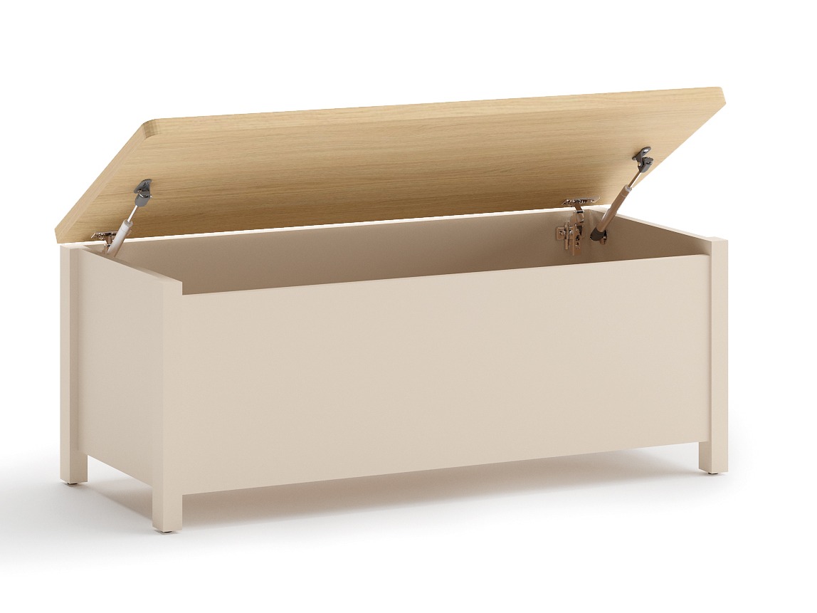 Storage box Romelbo 143 (Beige + Oak)
