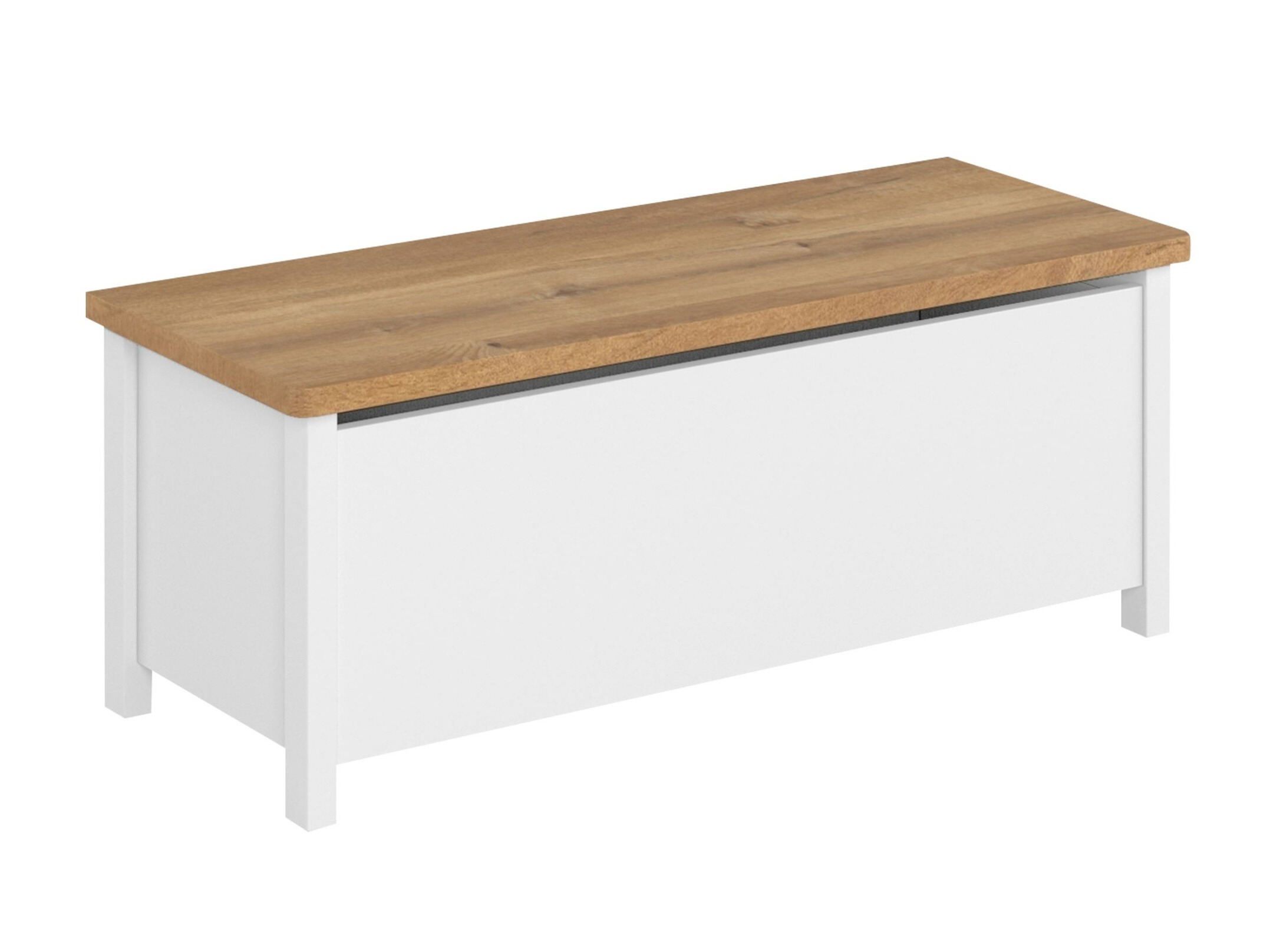 Storage box Romelbo 143 (White + Oak)