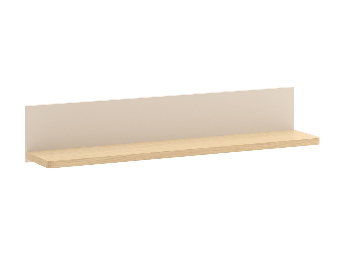 Wall shelf Romelbo 141 (Beige + Oak)