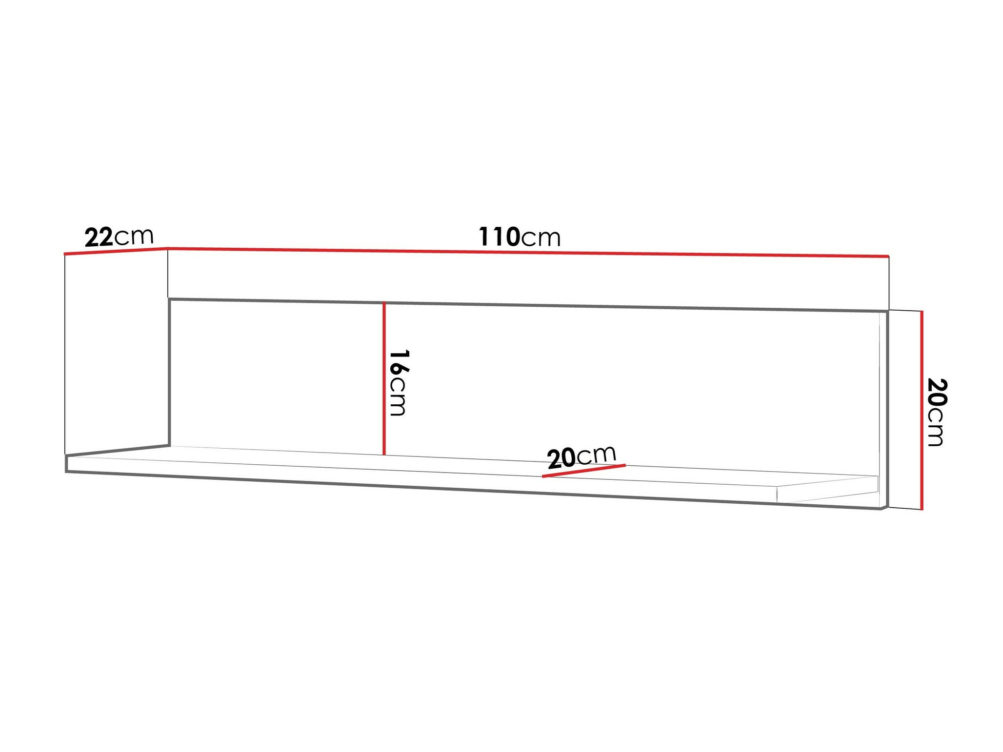 Wall shelf Romelbo 141 (Beige + Oak)