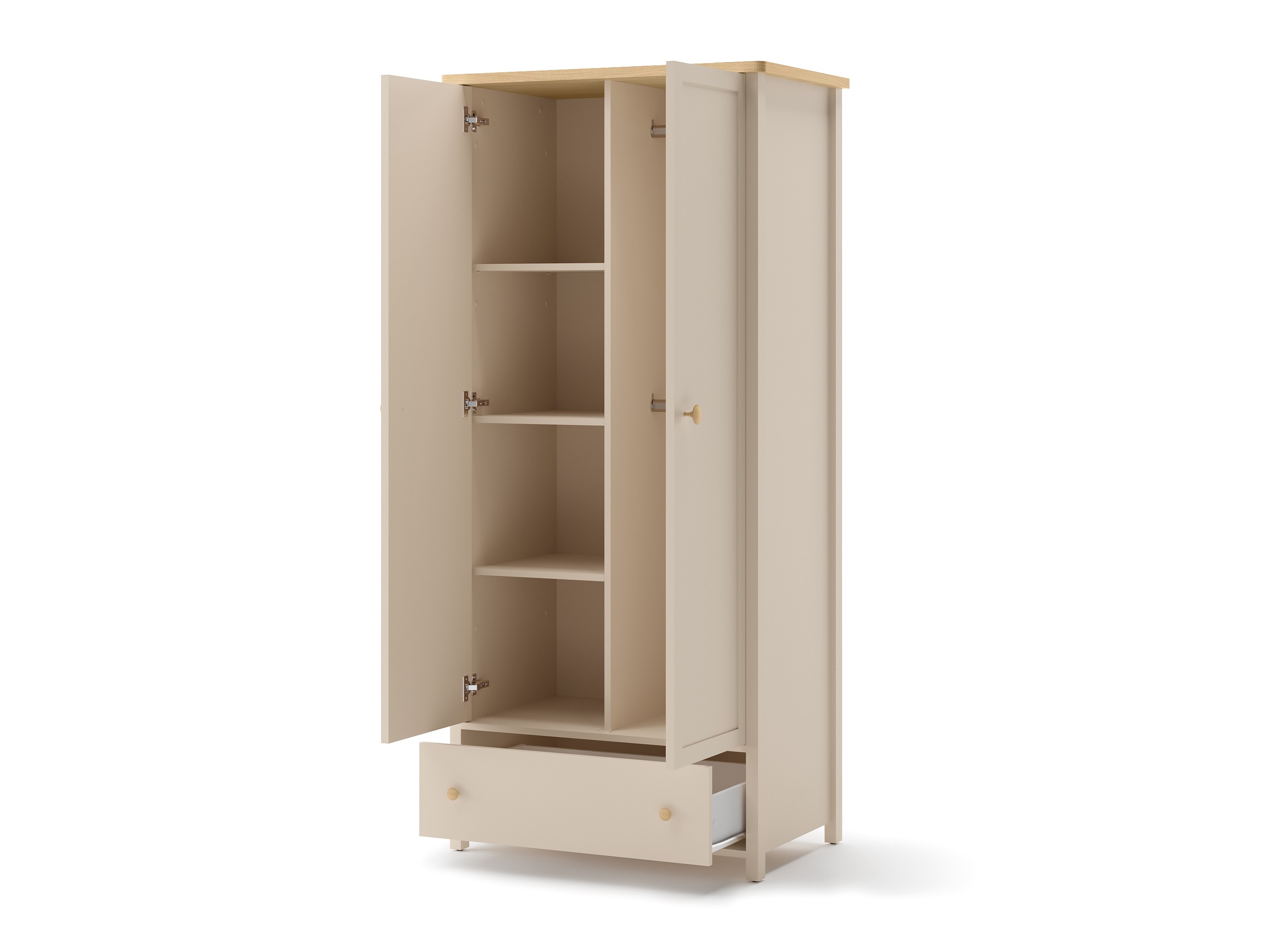 Wardrobe Romelbo 145 (Beige + Oak)