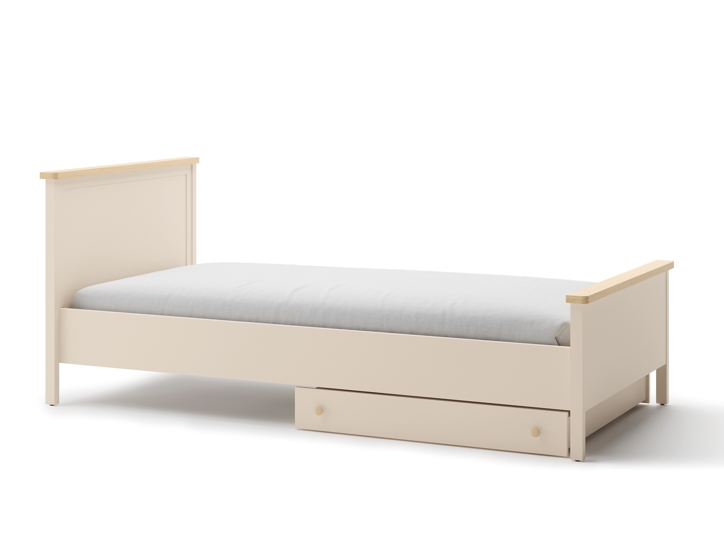 Bed Romelbo 148 (Beige + Oak)