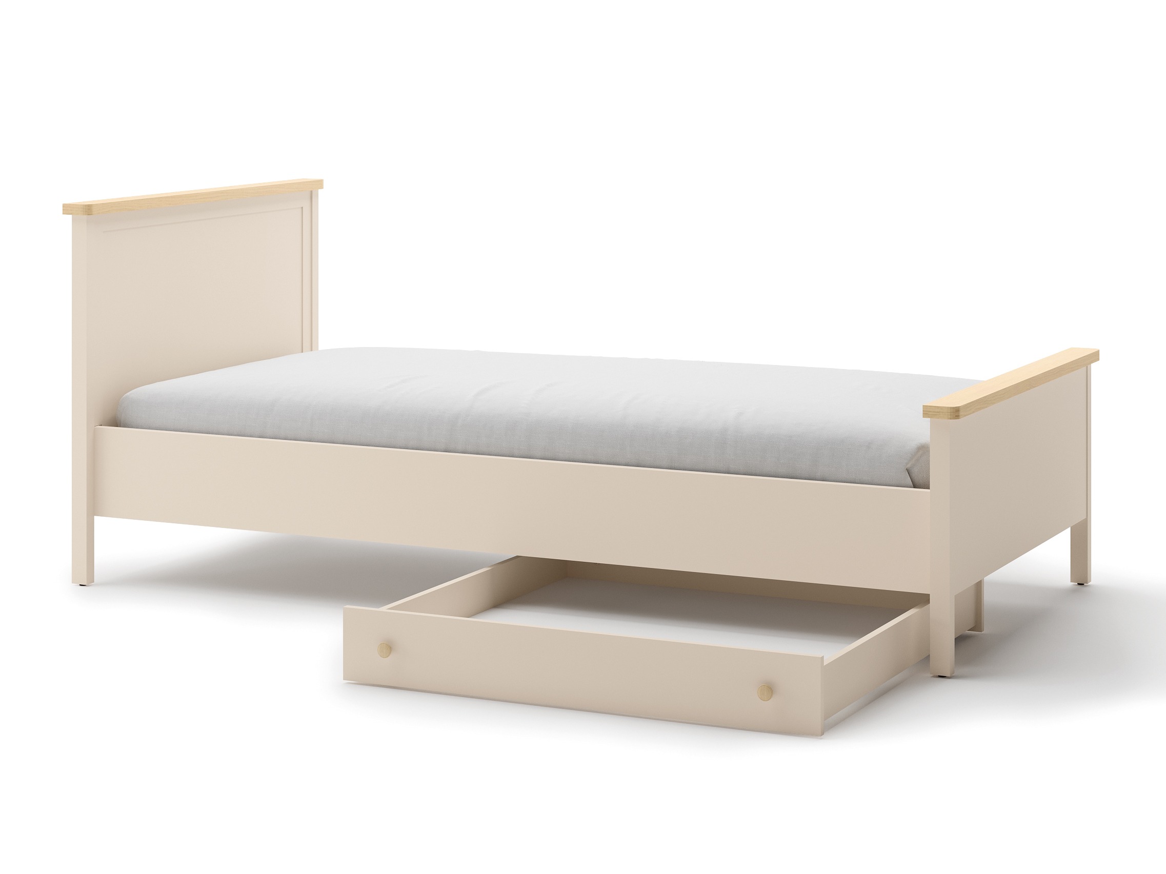 Bed Romelbo 148 (Beige + Oak)