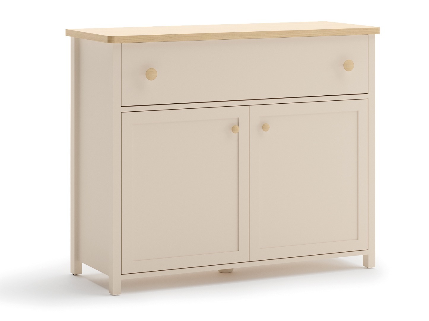 Chest of drawers Romelbo 150 (Beige + Oak)