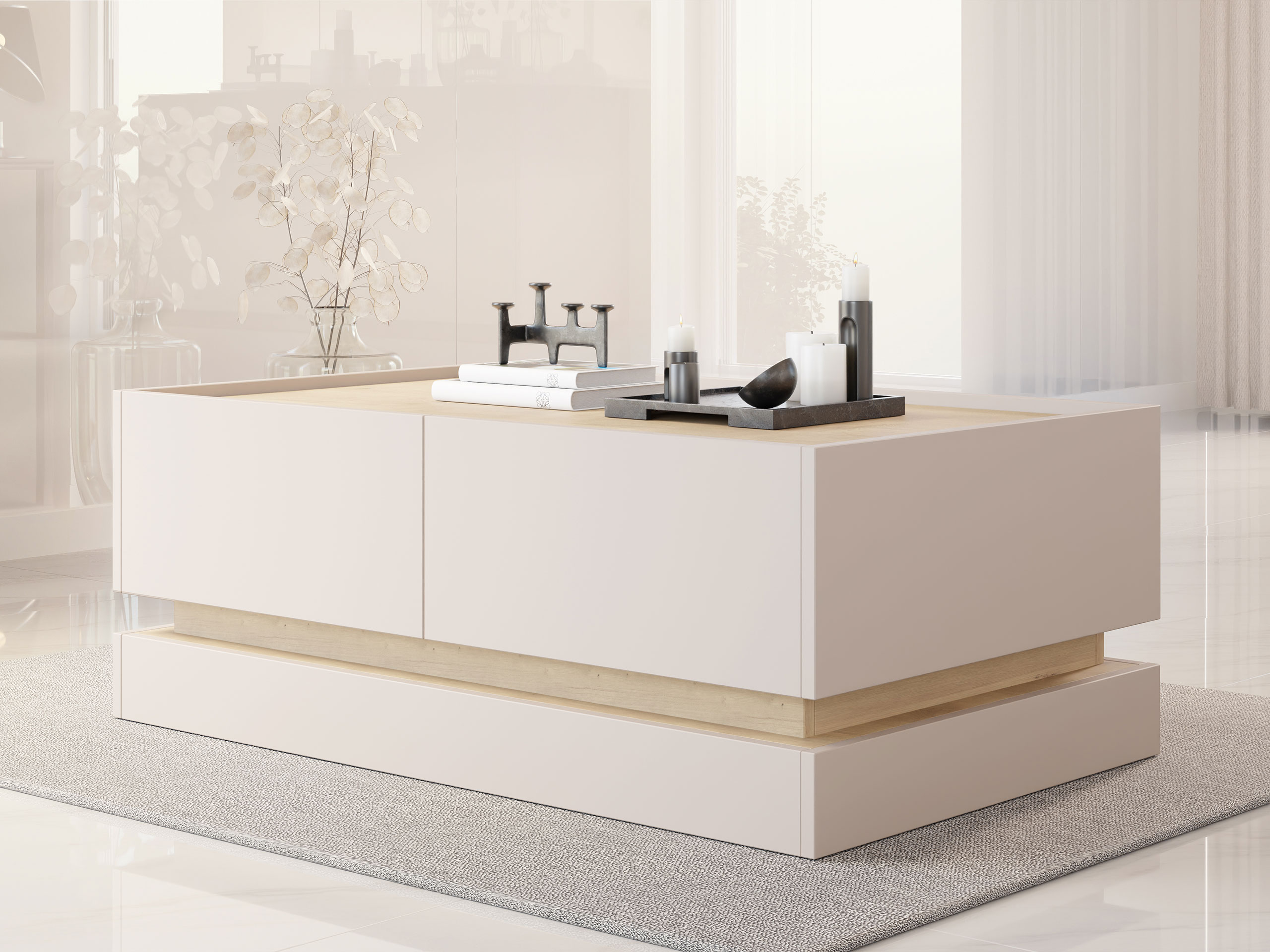 Coffee table Comfivo Tilia (Cashmere + Oak)