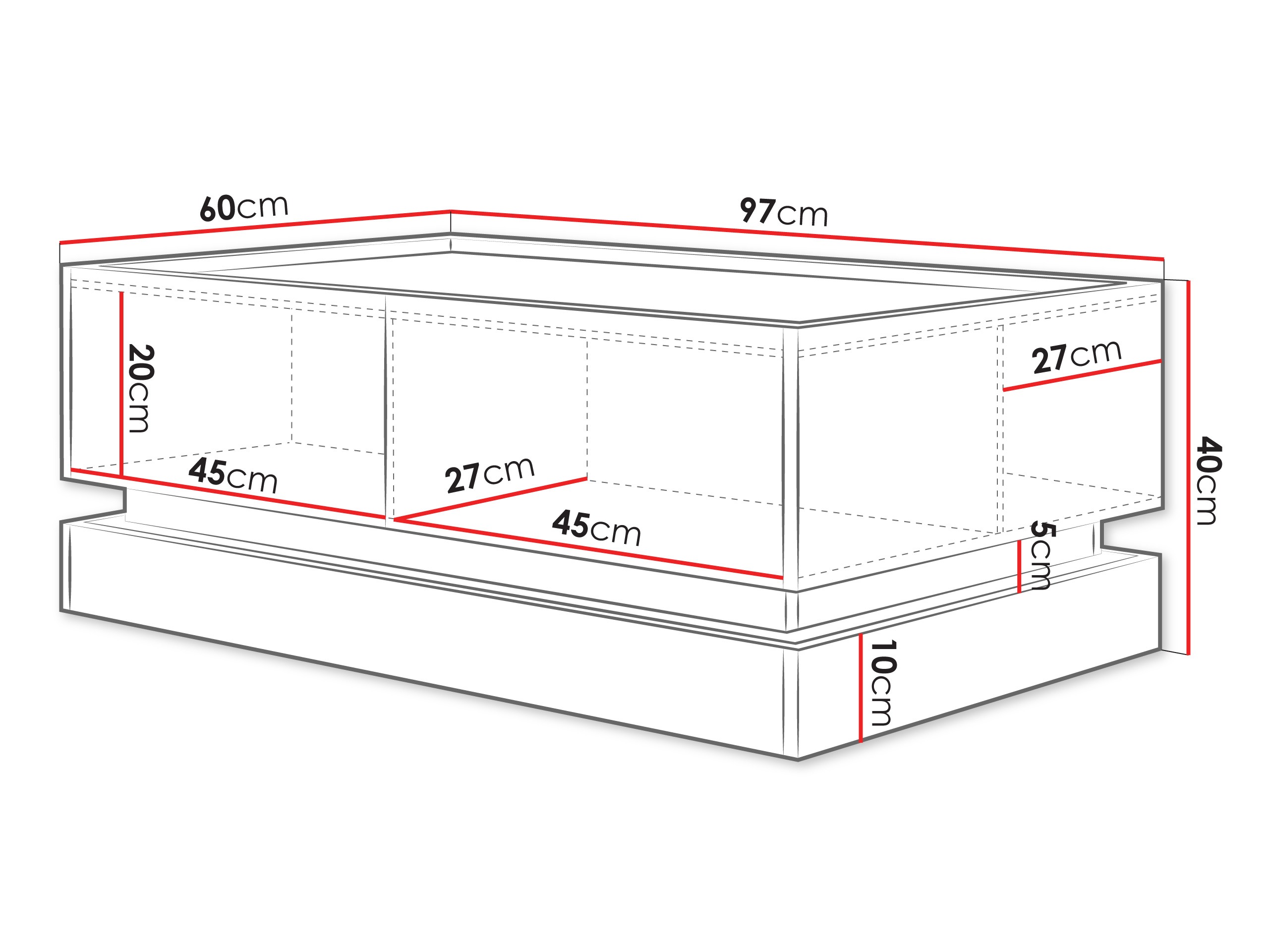 Coffee table Comfivo Tilia (Light brown + Oak)