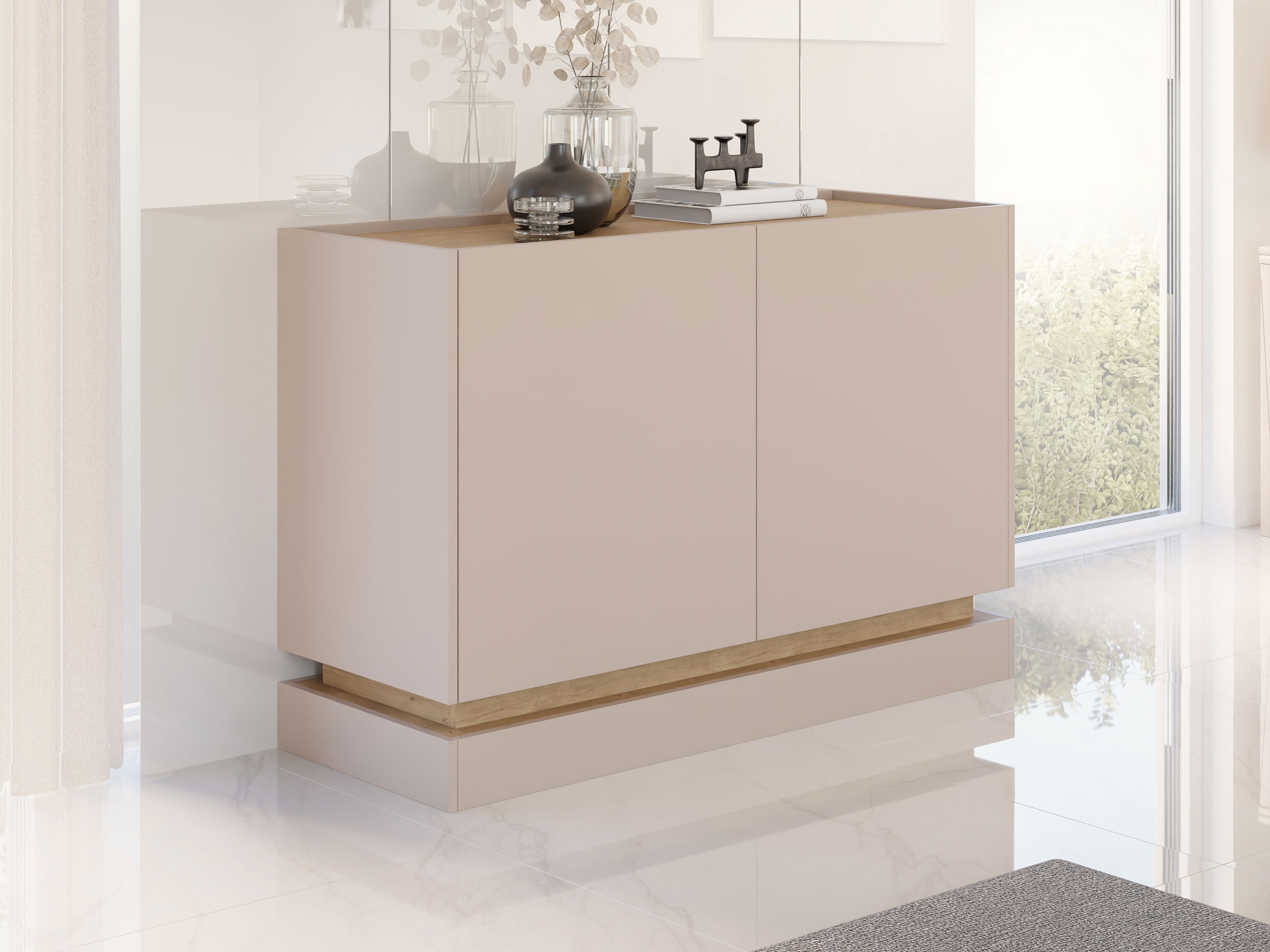 Sideboard Comfivo Dalvenu 100 (Light brown + Oak)