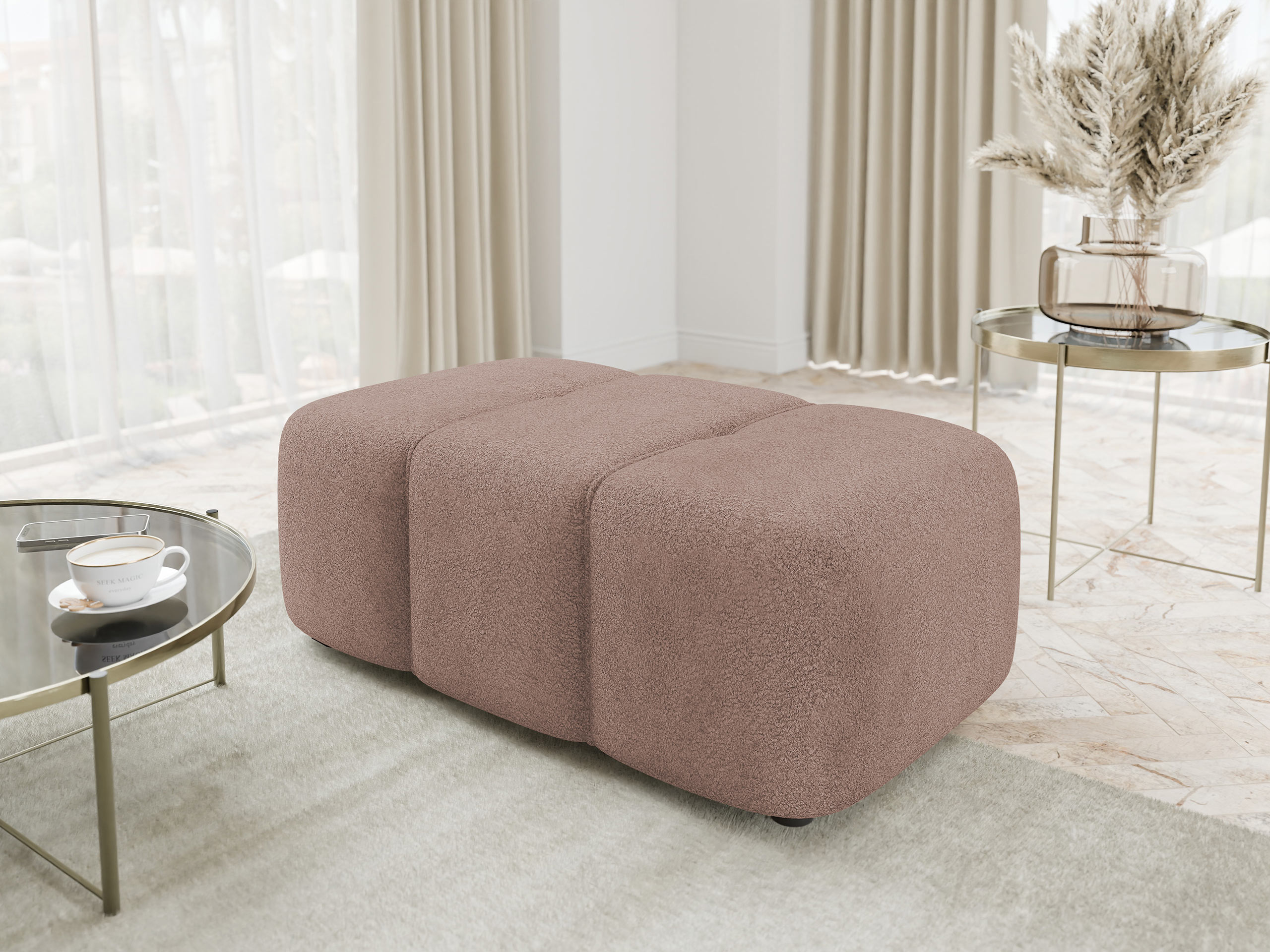 Upholstered bench Comfivo Laurus (Coral 45)