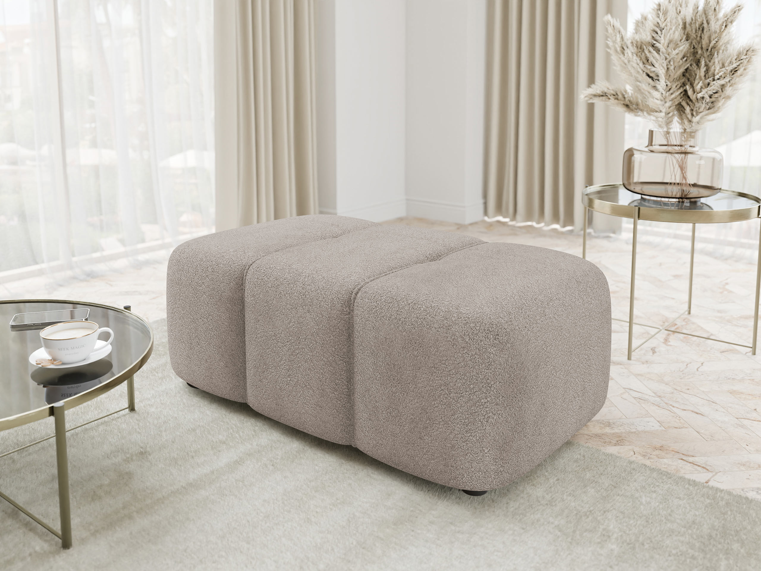 Upholstered bench Comfivo Laurus (Coral 50)