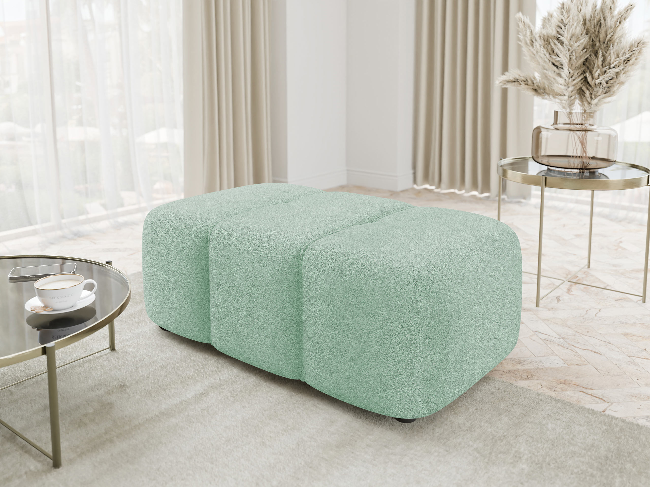 Upholstered bench Comfivo Laurus (Coral 55)
