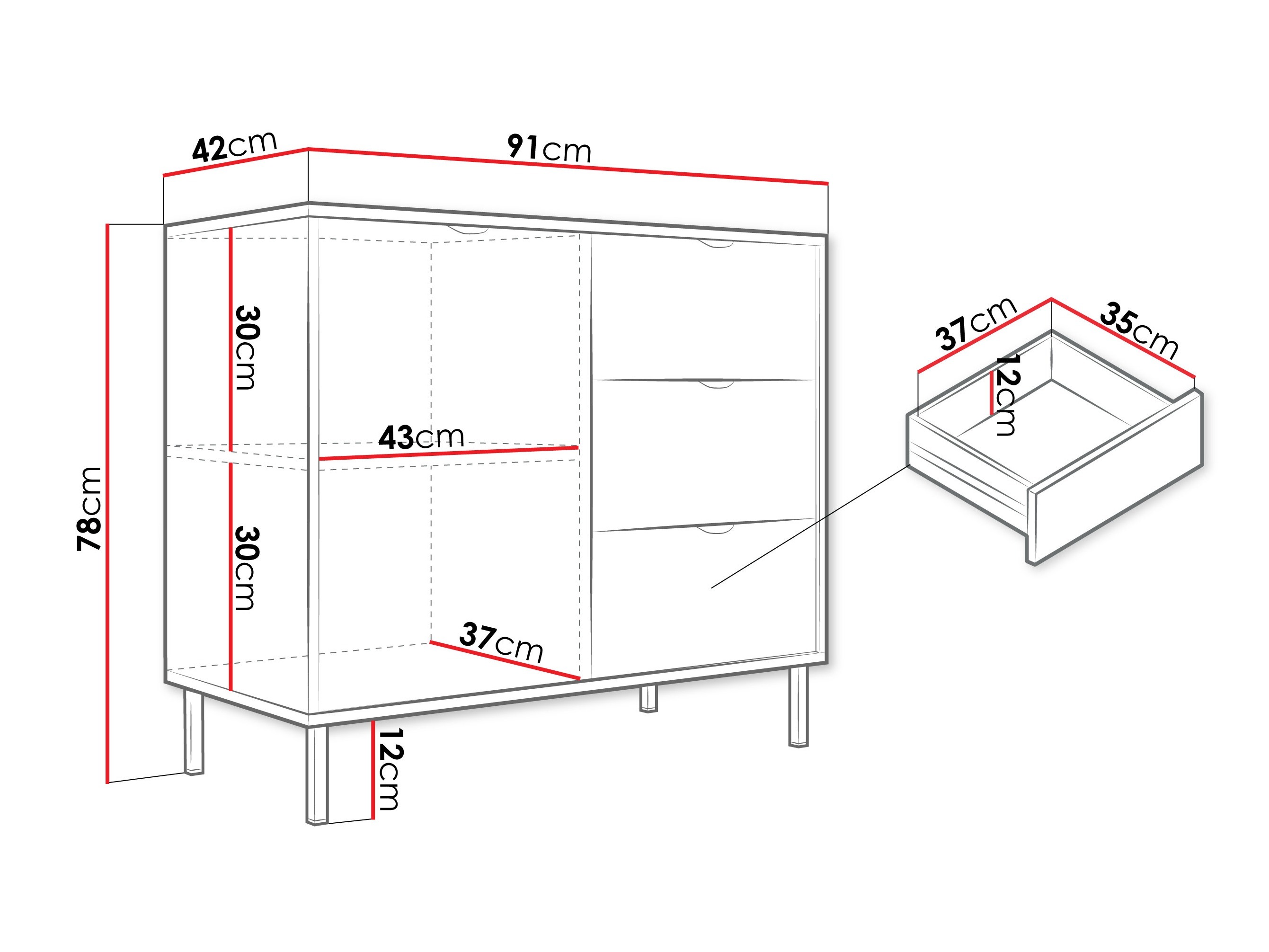 Chest of drawers Comfivo Elblare