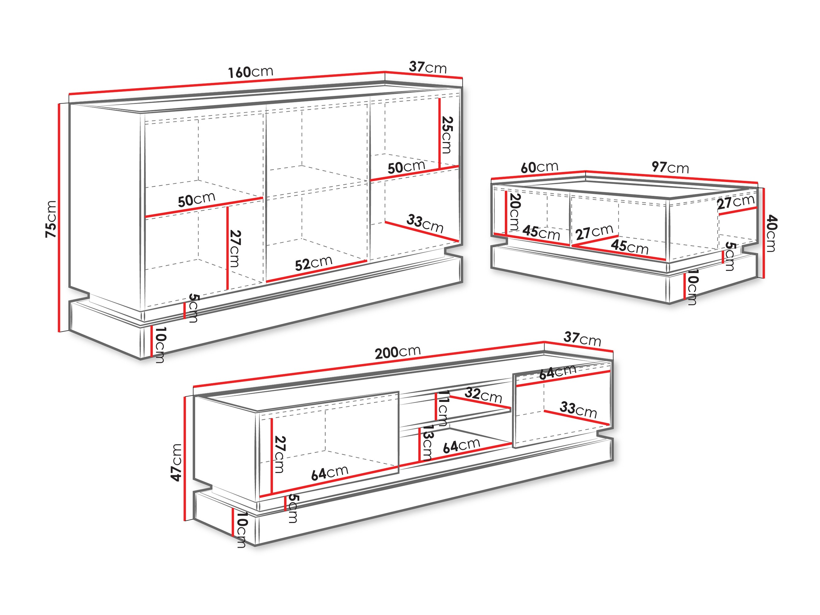 Living room set Comfivo Dalvenu 104 (Black + Oak)