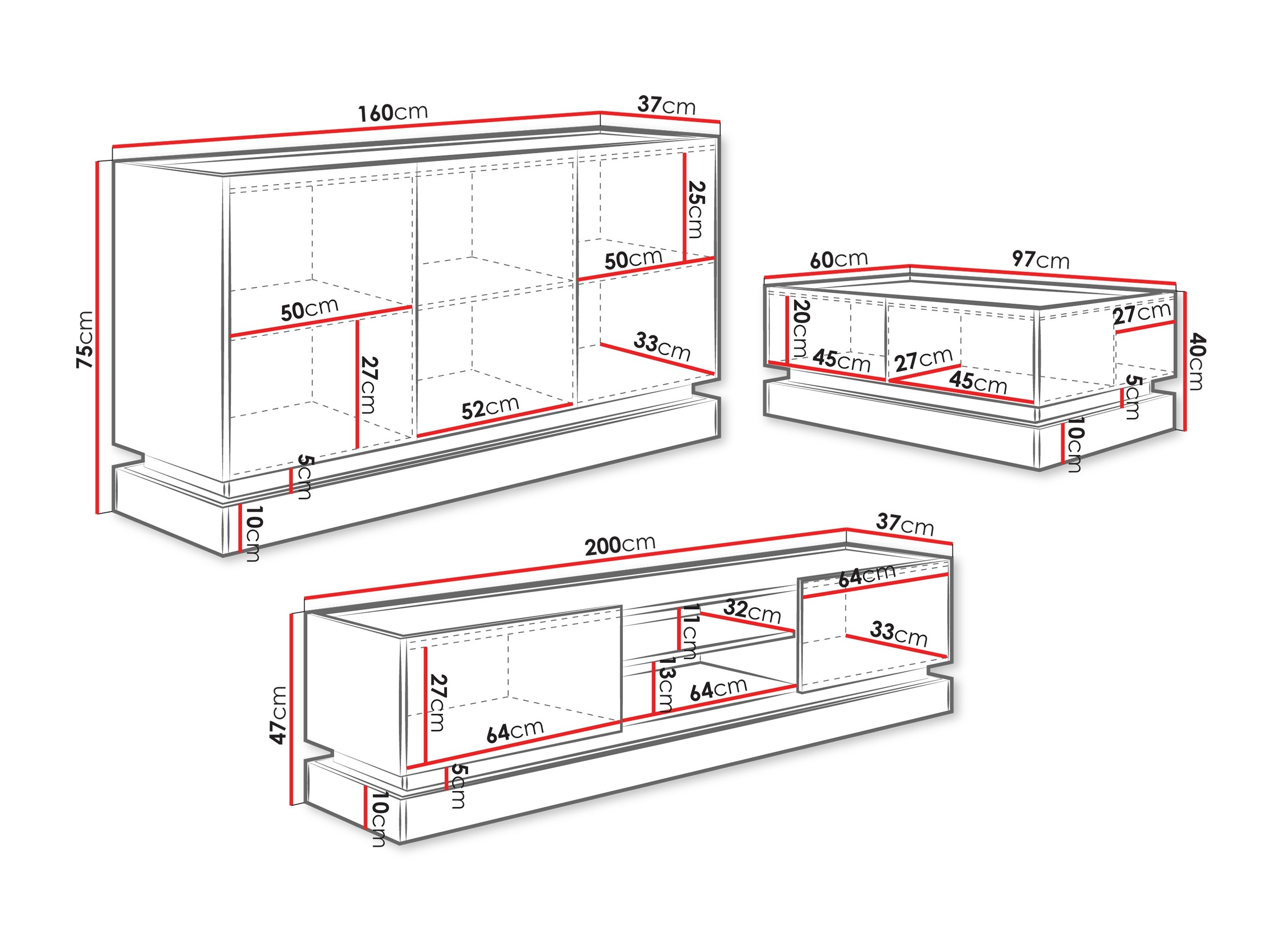 Living room set Comfivo Tilia (Light brown + Oak)
