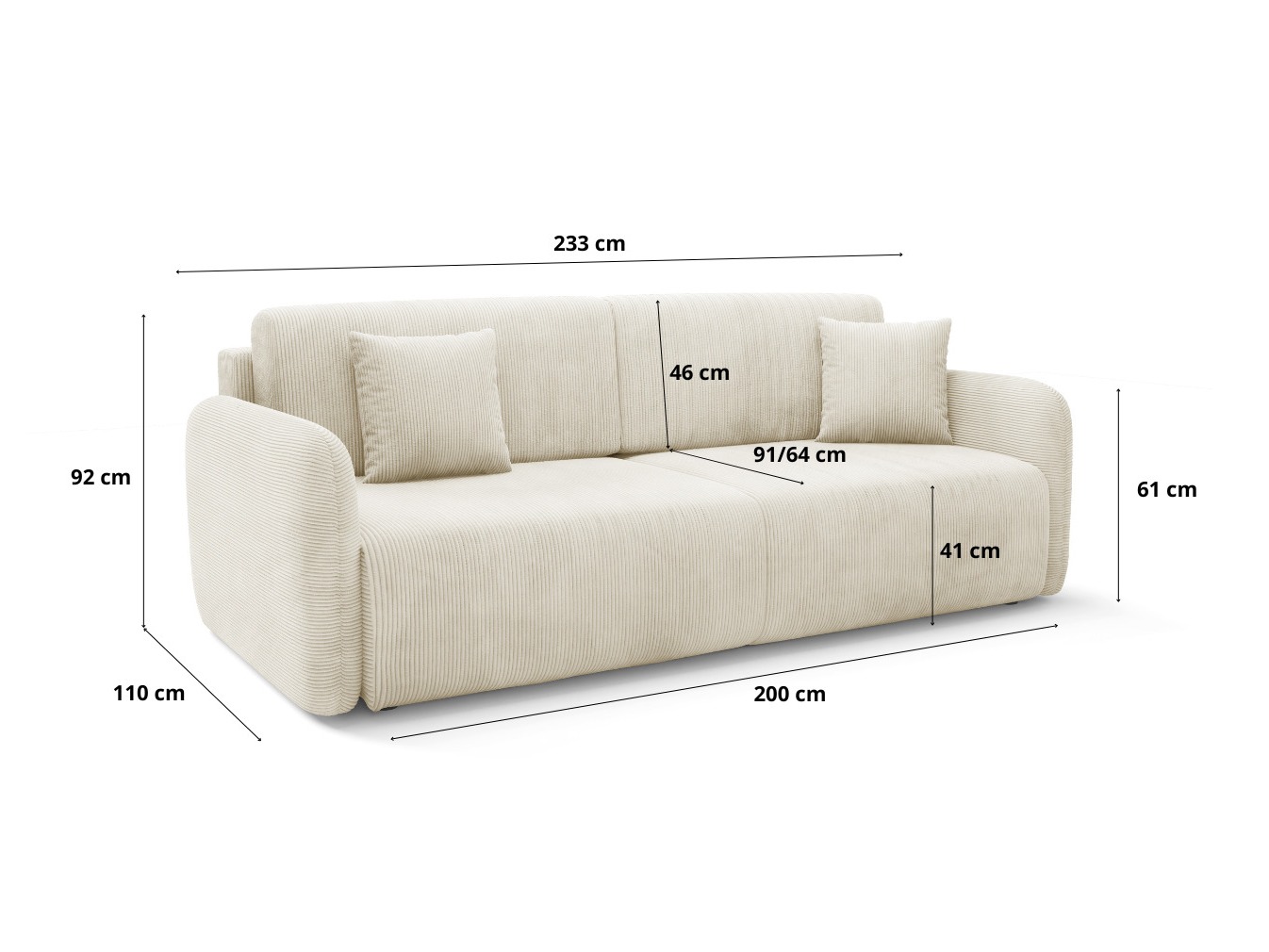 Sofa bed Franklin 191 (Poso 135)