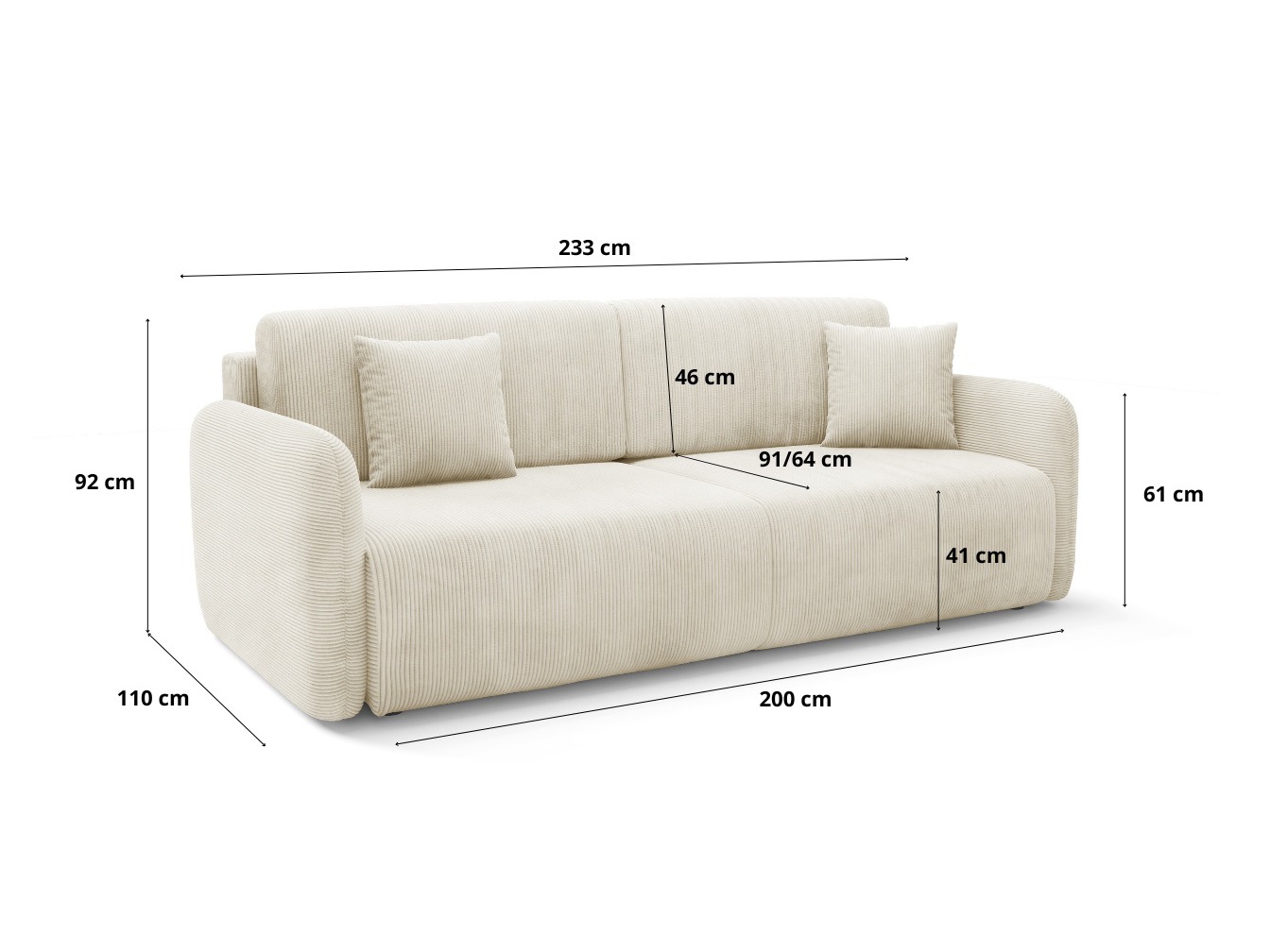 Sofa bed Franklin 191 (Poso 40)