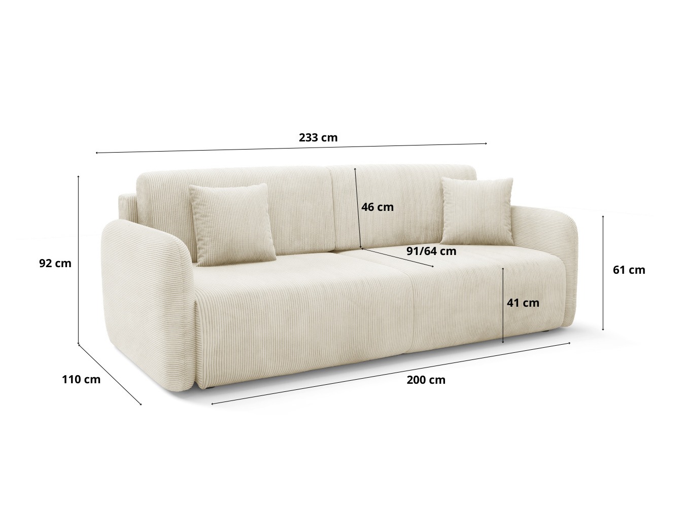 Sofa bed Franklin 191 (Poso 46)