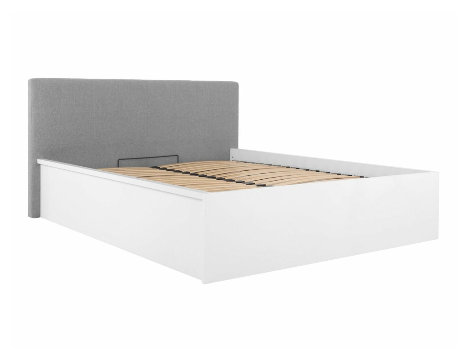 Bed Livevaro 123 (Glossy white + Grey)