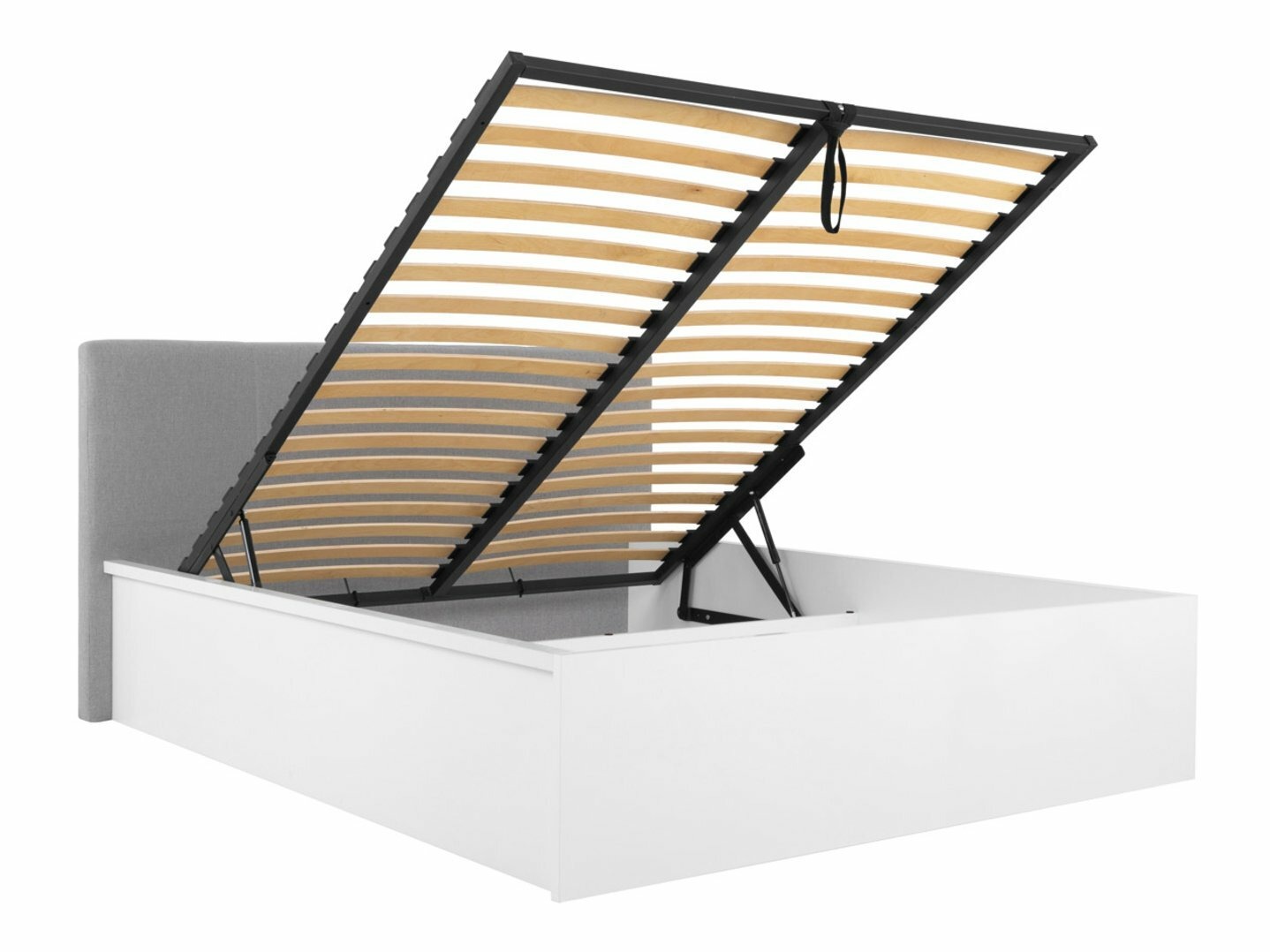Bed Livevaro 123 (Glossy white + Grey)