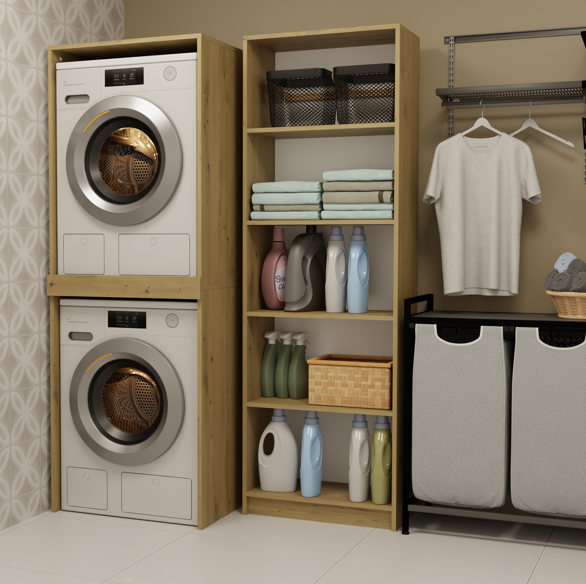 Bathroom shelf Balelbo 108 (Artisan oak)