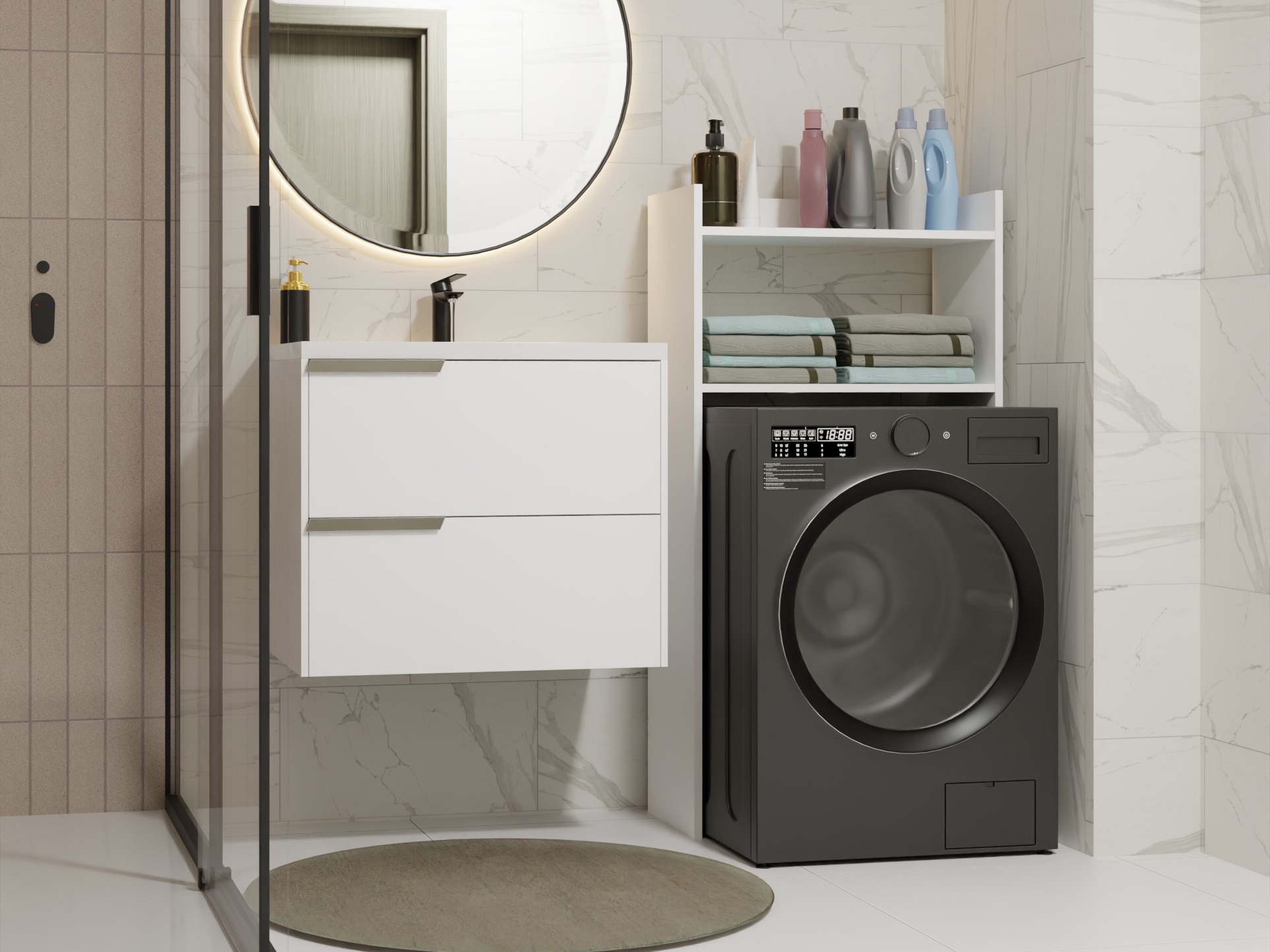 Bathroom shelf Servou 114 (White)