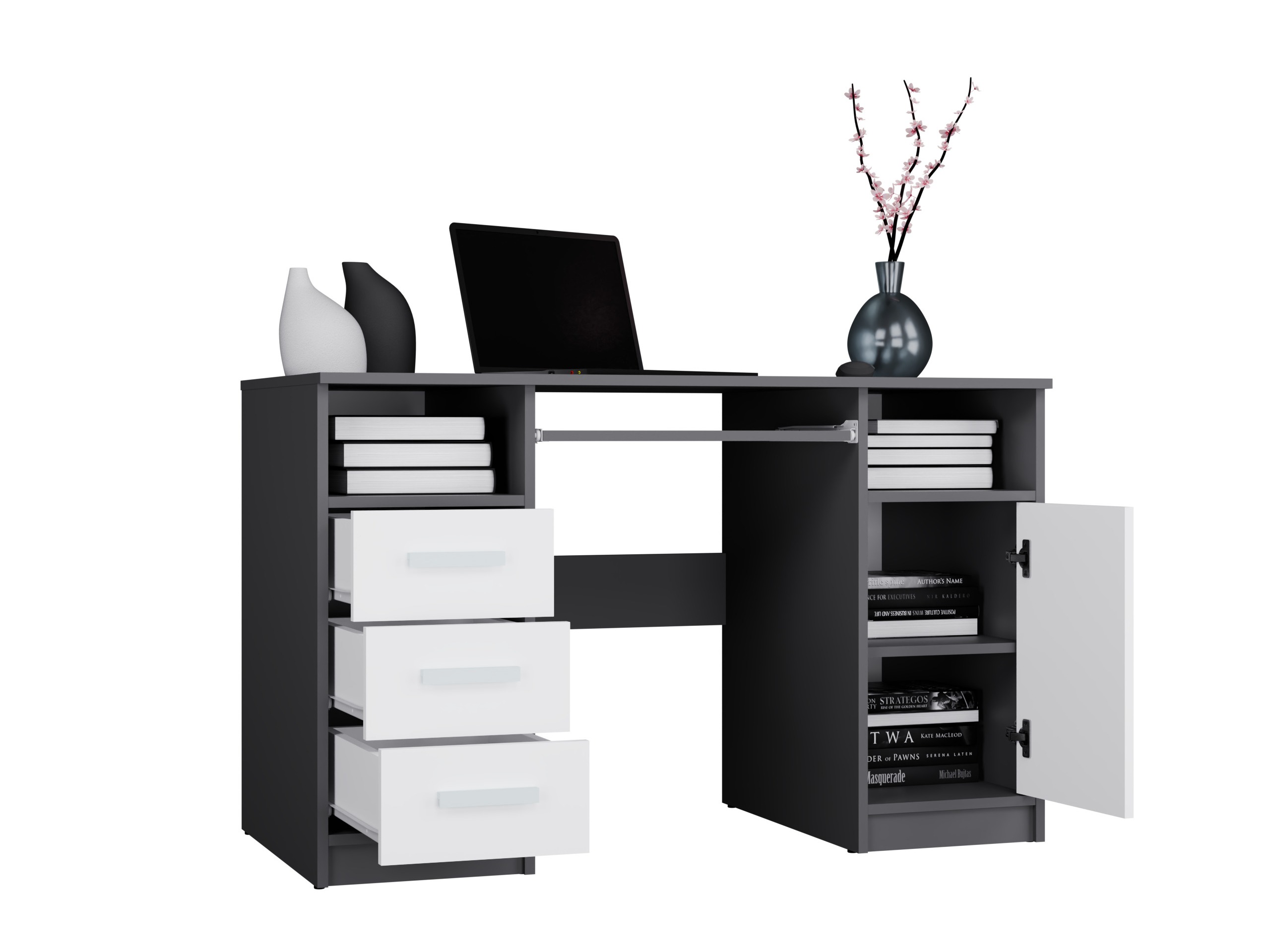 Desk Mandeville 330 (Anthracite + White)