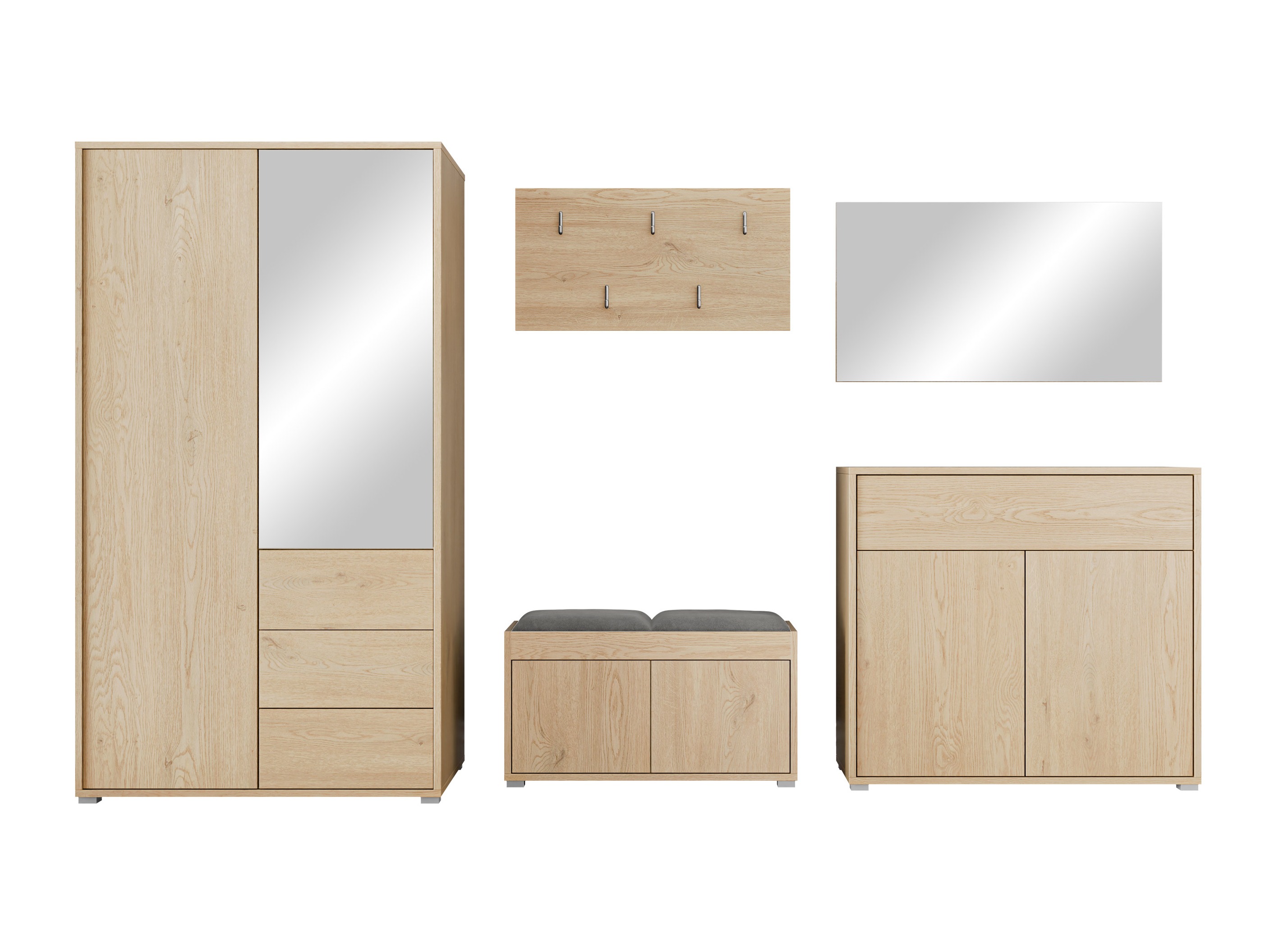 Hallway set Comfivo Fersoe 118 (Oak)