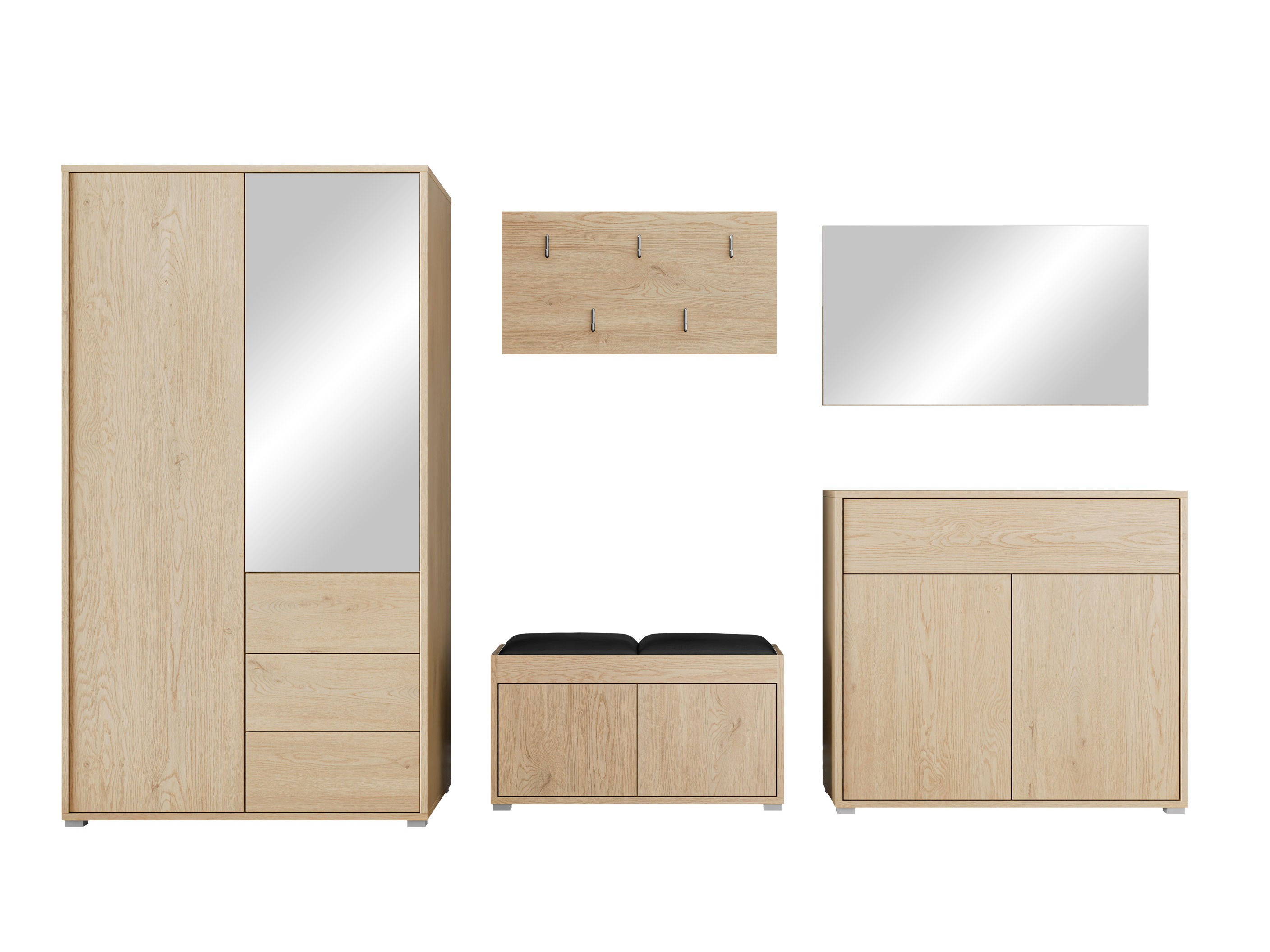 Hallway set Comfivo Fersoe 118 (Oak)