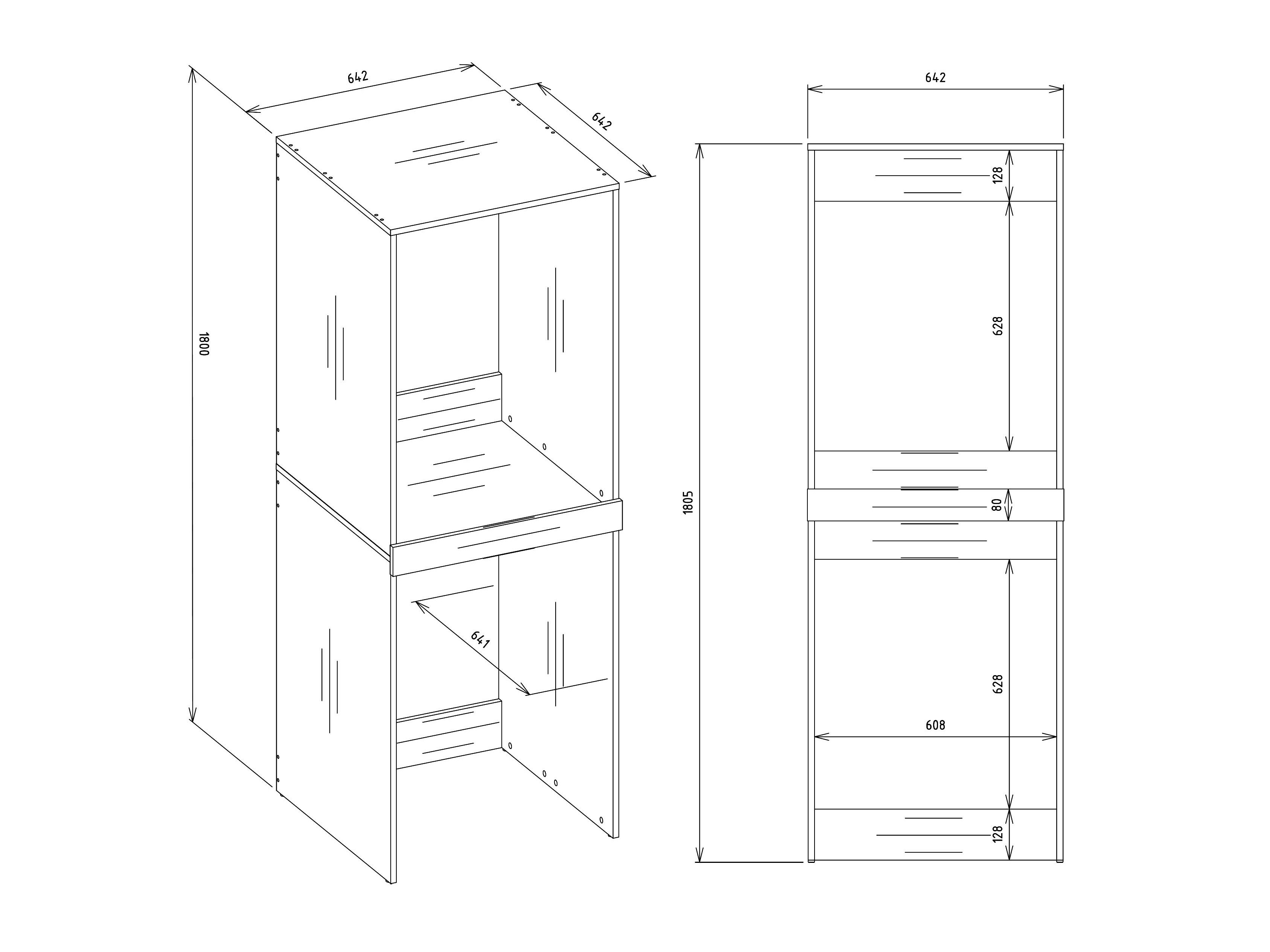 Bathroom shelf Balelbo 108 (Artisan oak)