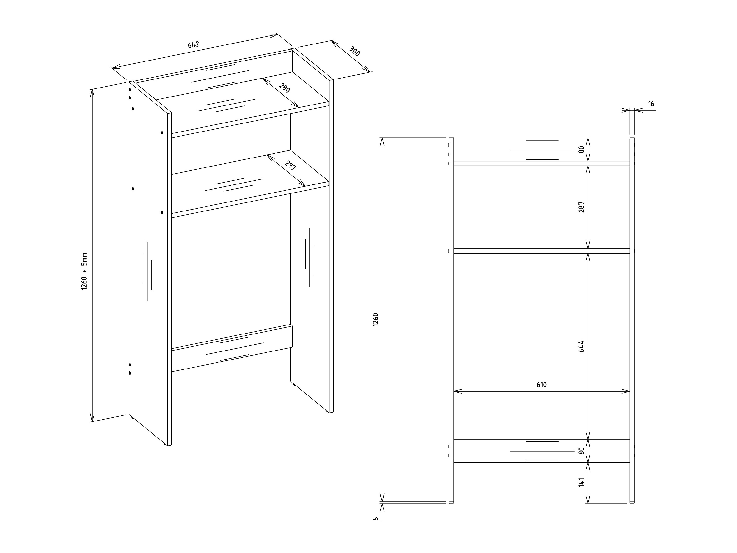 Bathroom shelf Servou 103