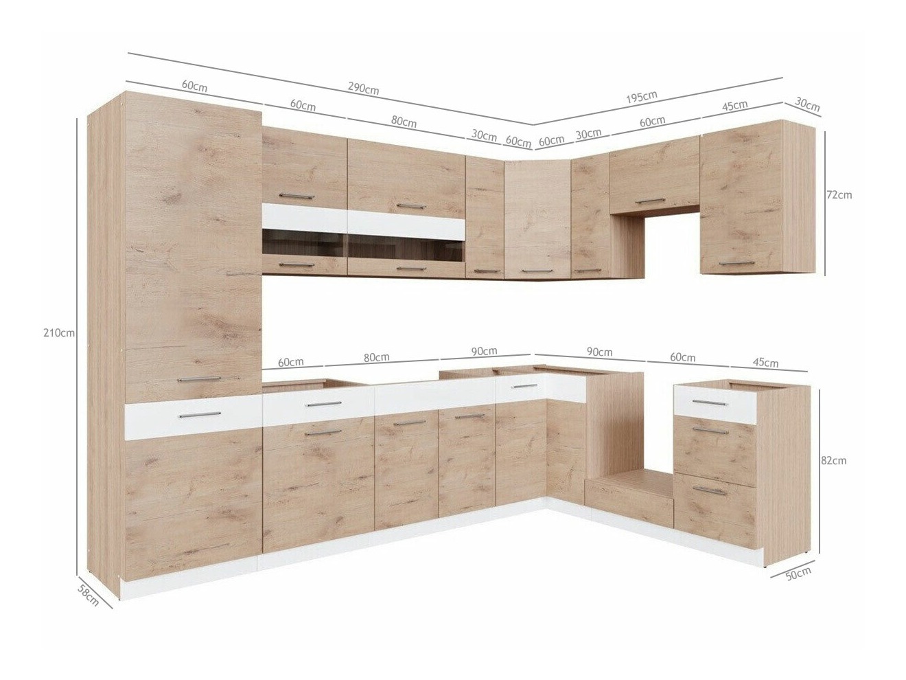 Modular kitchen set Mode Beech 130