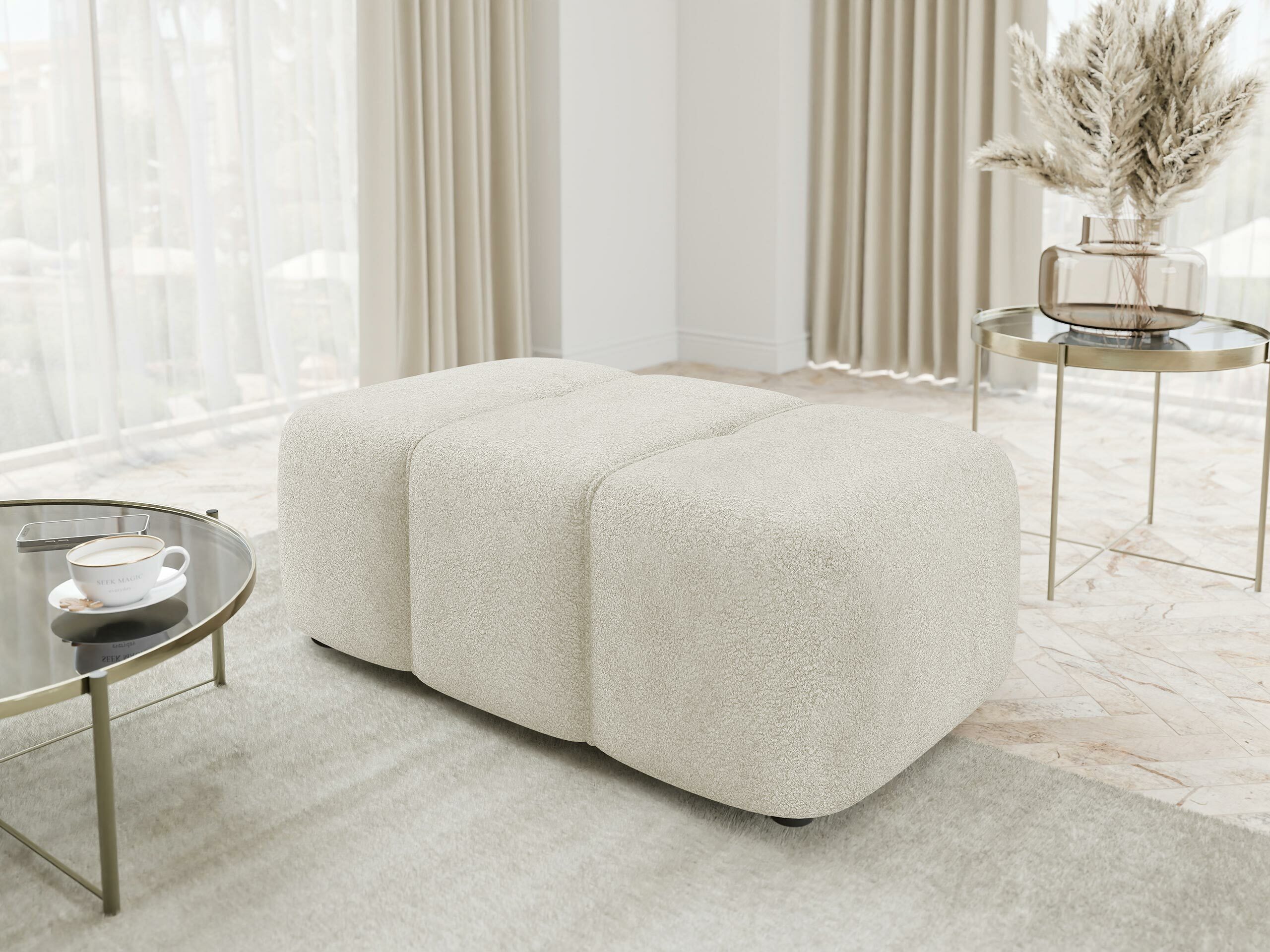 Upholstered bench Comfivo Laurus (Coral 65)