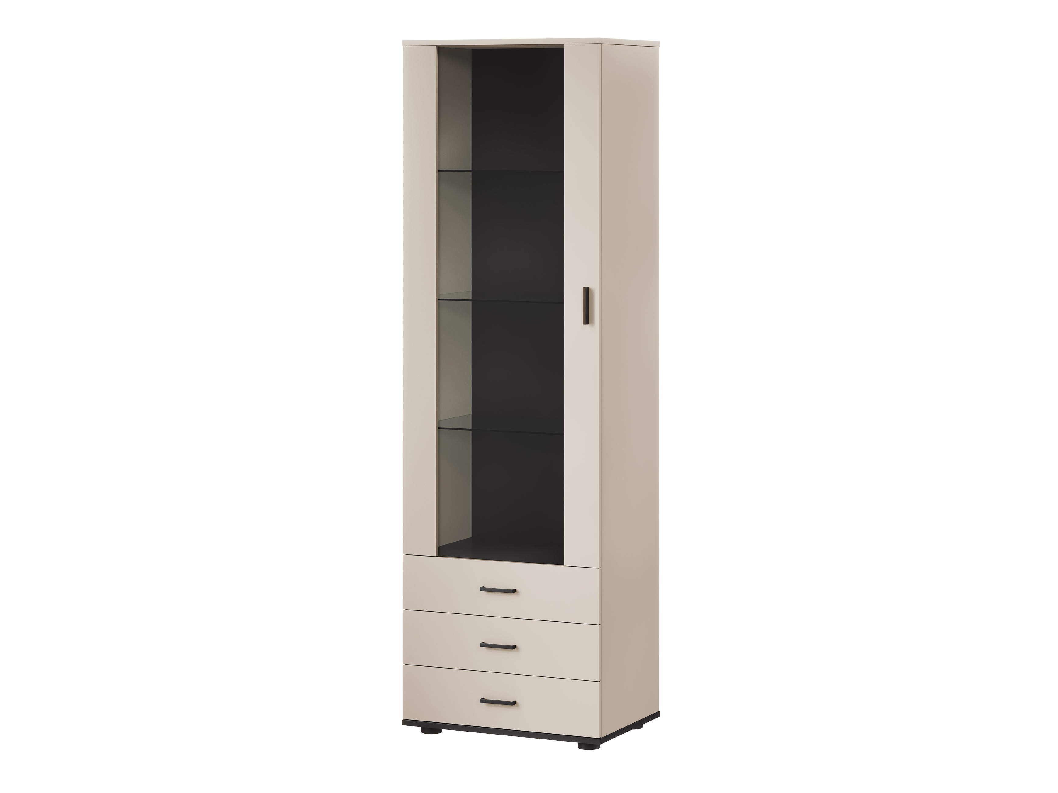 Bookcase Tornola 102 (Cashmere + Black)
